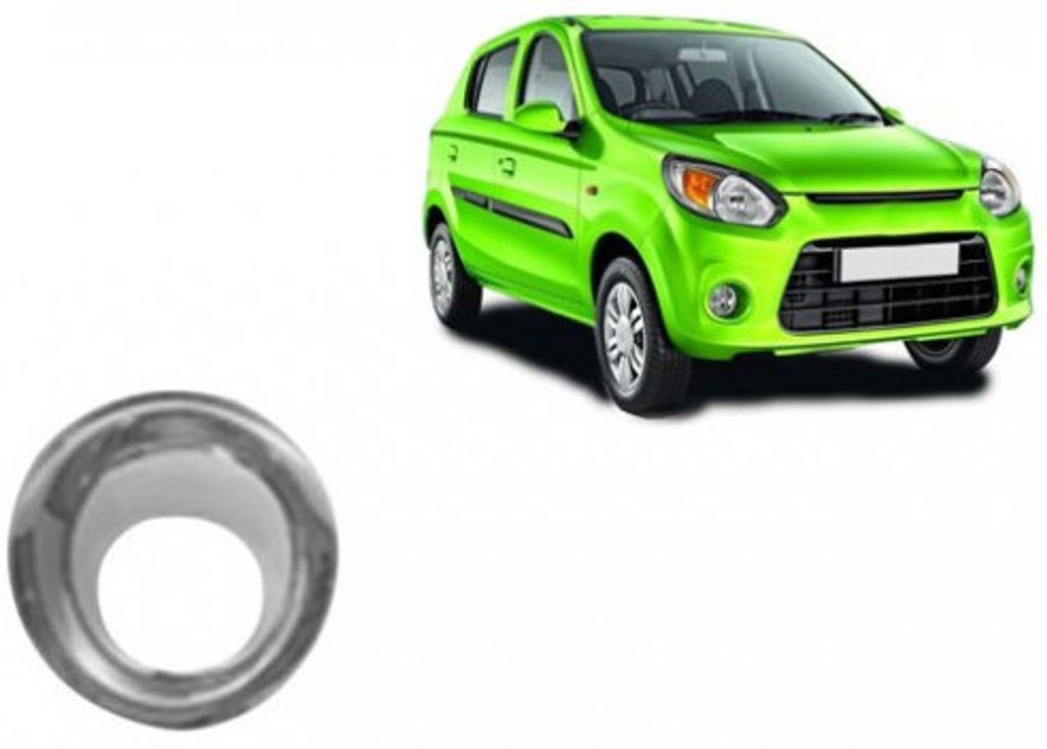 Amabu Car Silver Plated chrome Fog lamp cover for Alto 800 (2016-18) (set of 2) Chrome Maruti Alto 800 Front Garnish
