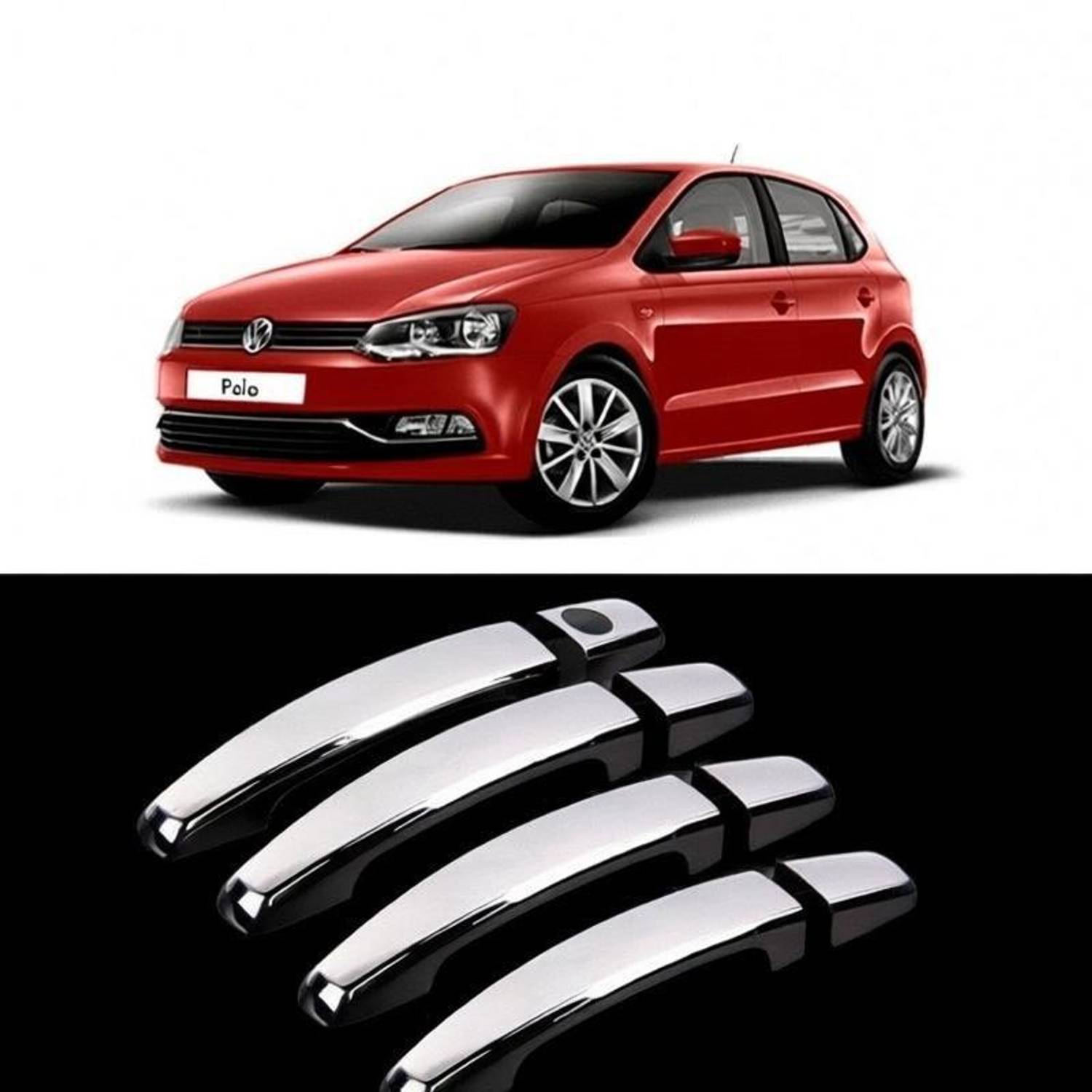 After cars Chrome Handle Cover Garnish Trim Moulding for VW Volkswagen Polo Chrome Volkswagen Polo, Vento, Polo GT Side Garnish