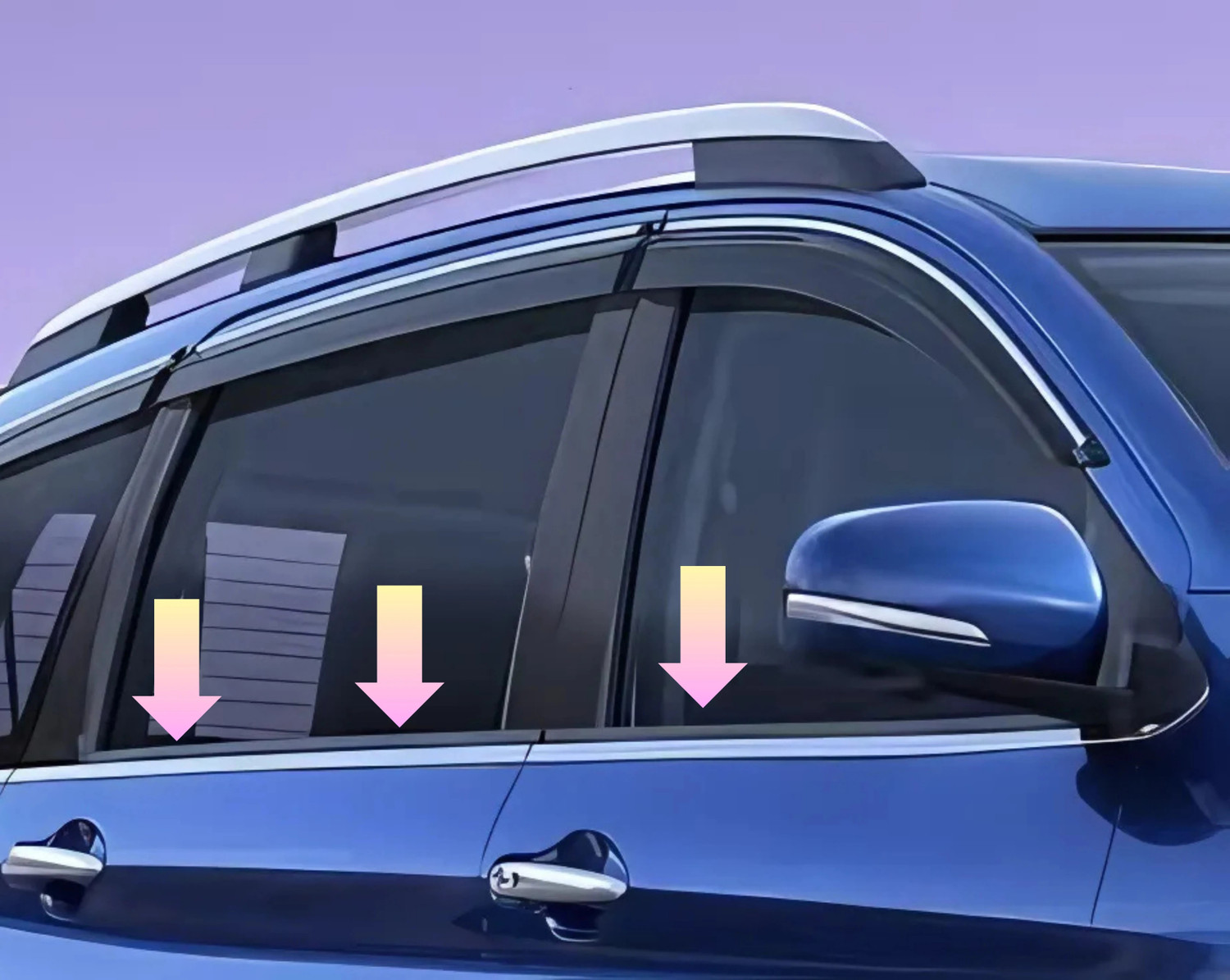 Image of Ad chrome ERTIGA 2018-25 Stainless Steel Protective Car Lower Window Garnish 4pcs /Set Glossy NA Ertiga Side Garnish