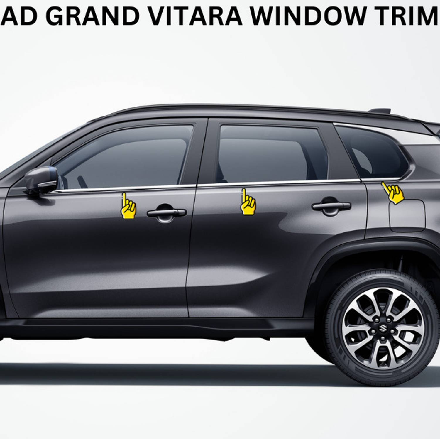 Ad chrome Window Garnish Grand Vitara 6PCS Chrome Maruti Grand Vitara Side Garnish