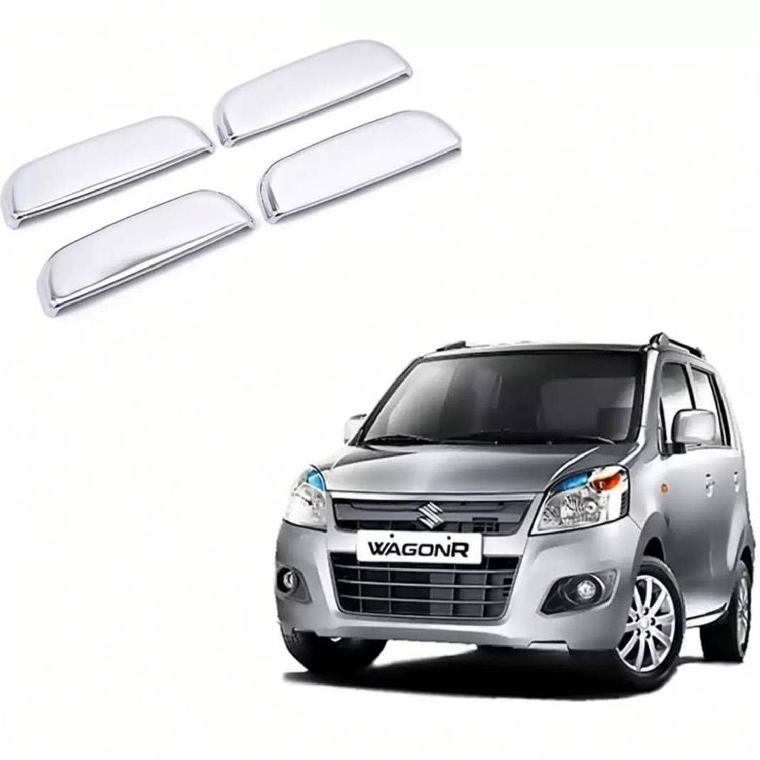 AutoZone Door Handle Cover Chrome Suitable with Suzuki Wagonr Model (2010-2018) Car Grab Handle Cover