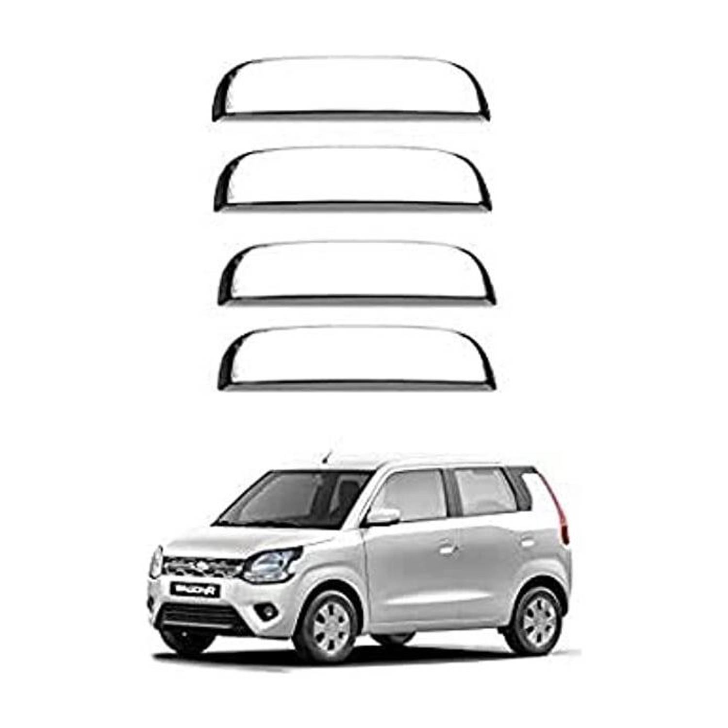 AutoZone Door Catch Handle Cover Chrome finishing Suitable for Maruti Suzuki wagonr 2019 Car Grab Handle Cover