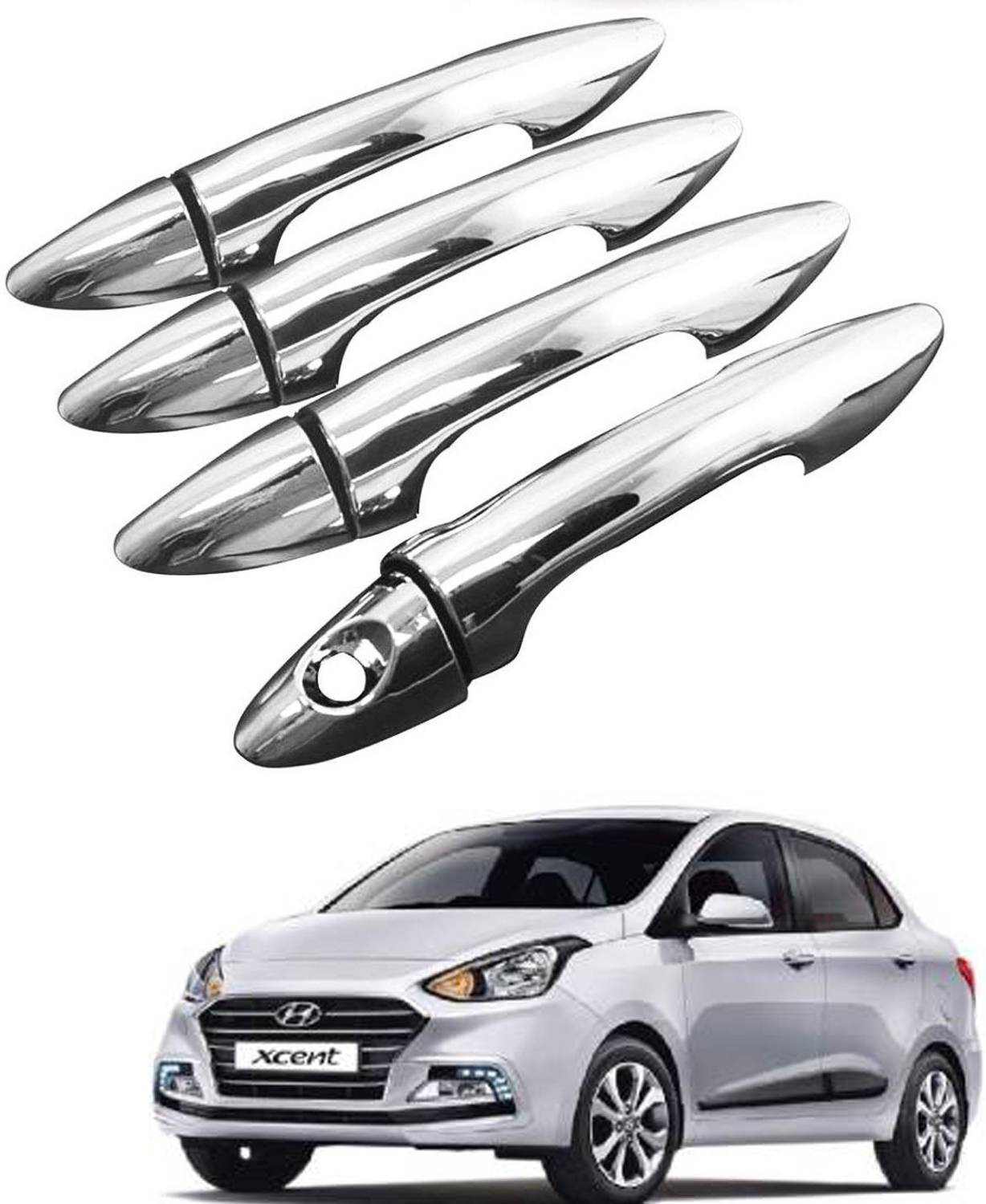 Bubu silver Plated chrome door catch for X-cent Car Grab Handle Cover