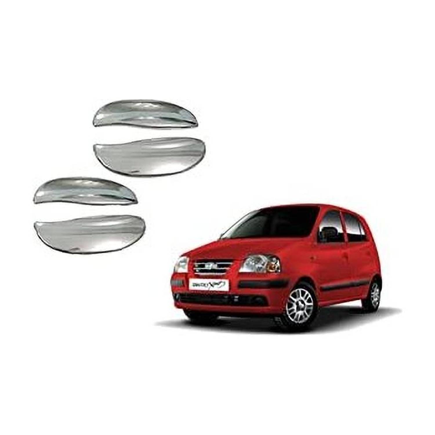 AutoZone Door Handle Catch Cover Chrome Suitable with Suzuki Santro xing Car Grab Handle Cover