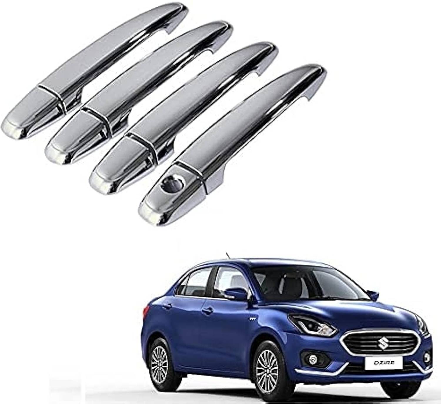 AutoZone Door Catch Chrome finishing Suitable for Dzire -17 Car Grab Handle Cover
