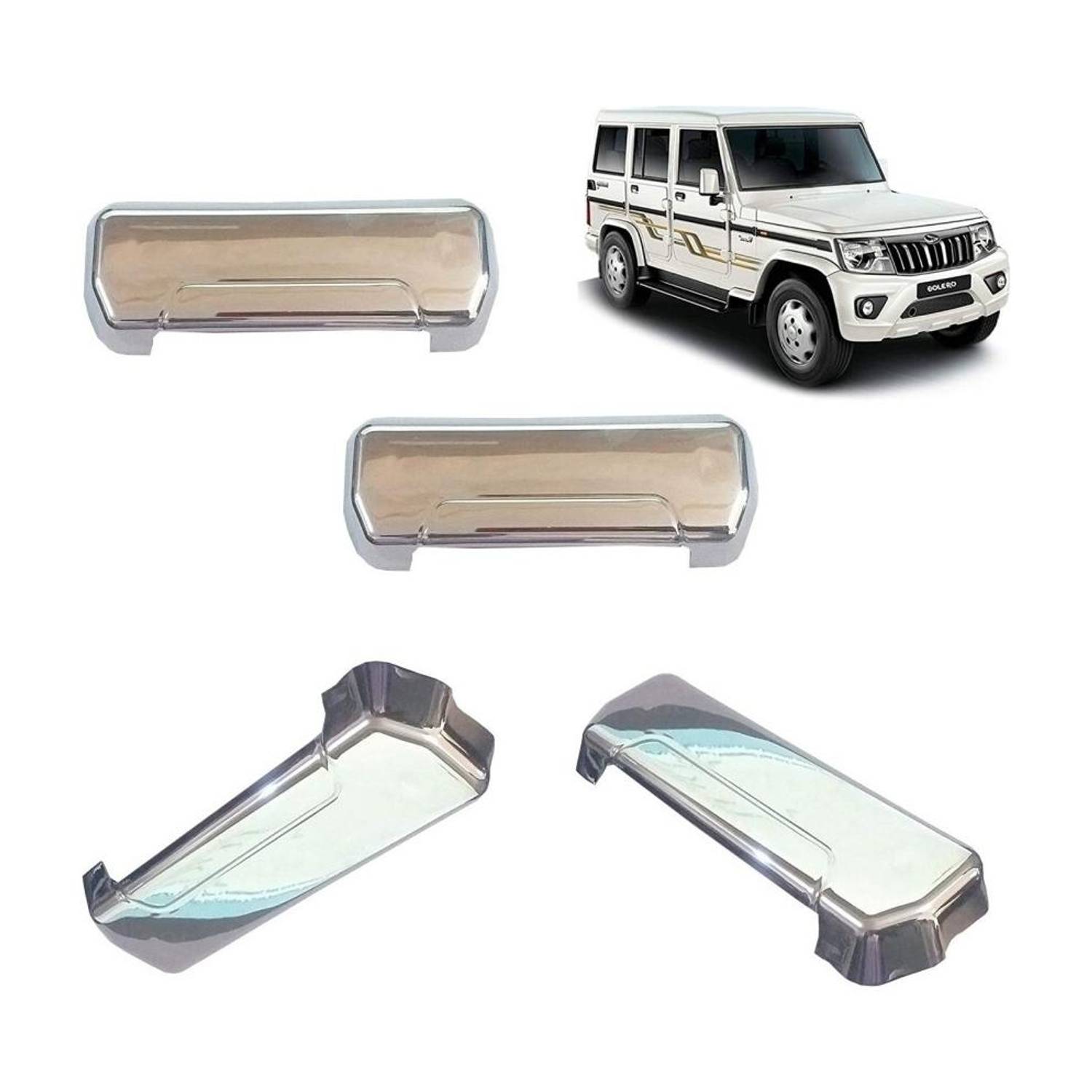 AutoZone Door Catch Handle Cover Chrome finishing suitable for Bolero(2020) Car Grab Handle Cover