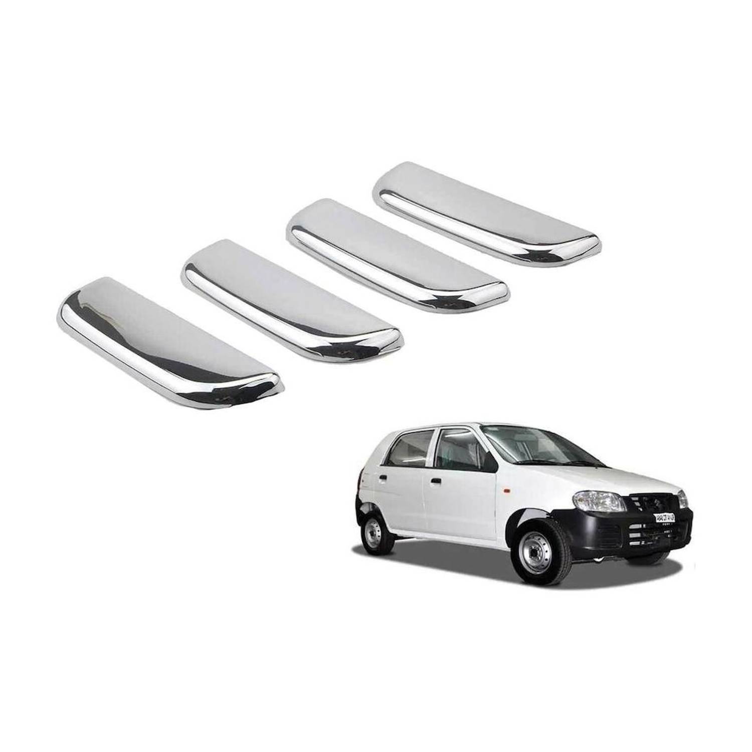 AutoZone Car Door Handle Chrome Cover For Maruti ALTO (Old) Model Car Grab Handle Cover