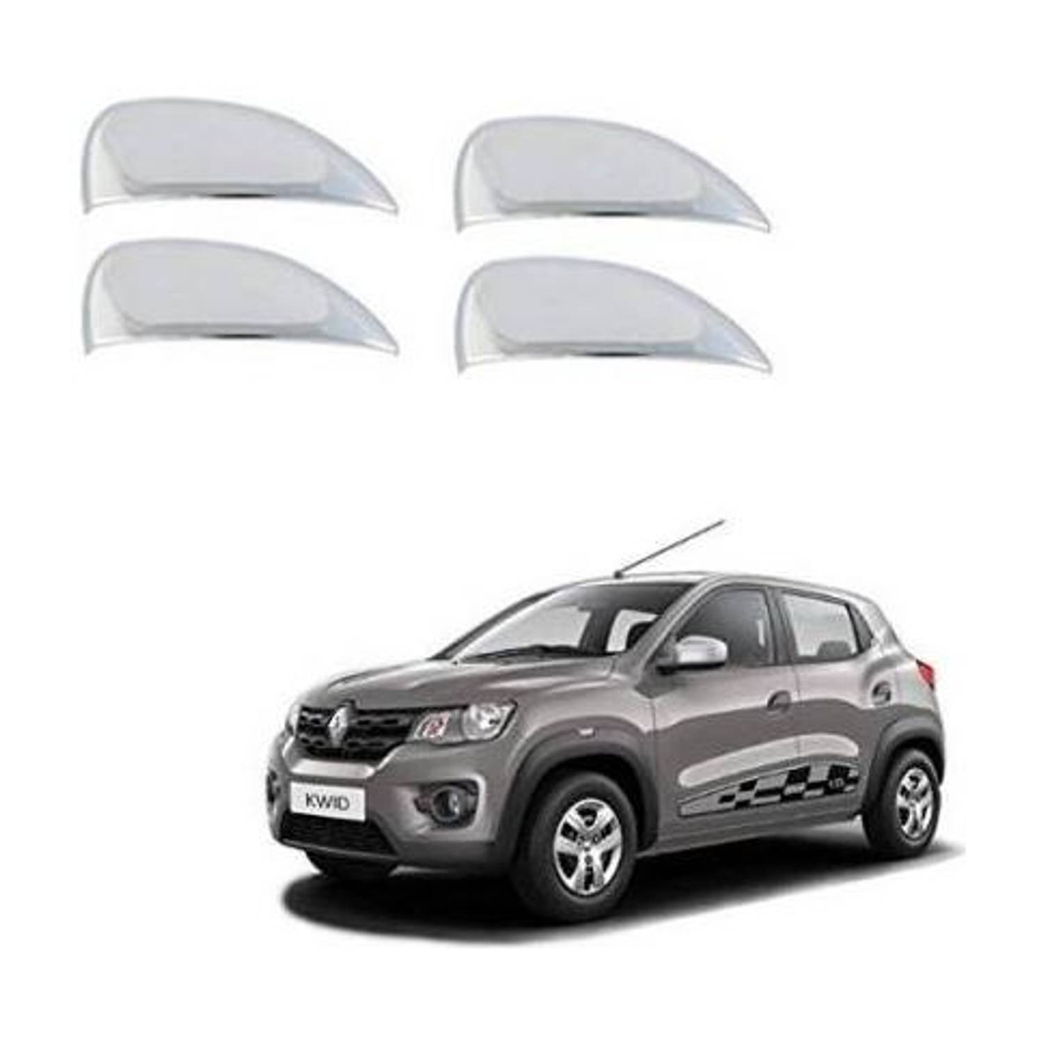 Autxin Exterior Handle Door Latch Chrome Cover Garnish For KWID Chrome Renault Kwid Side Garnish