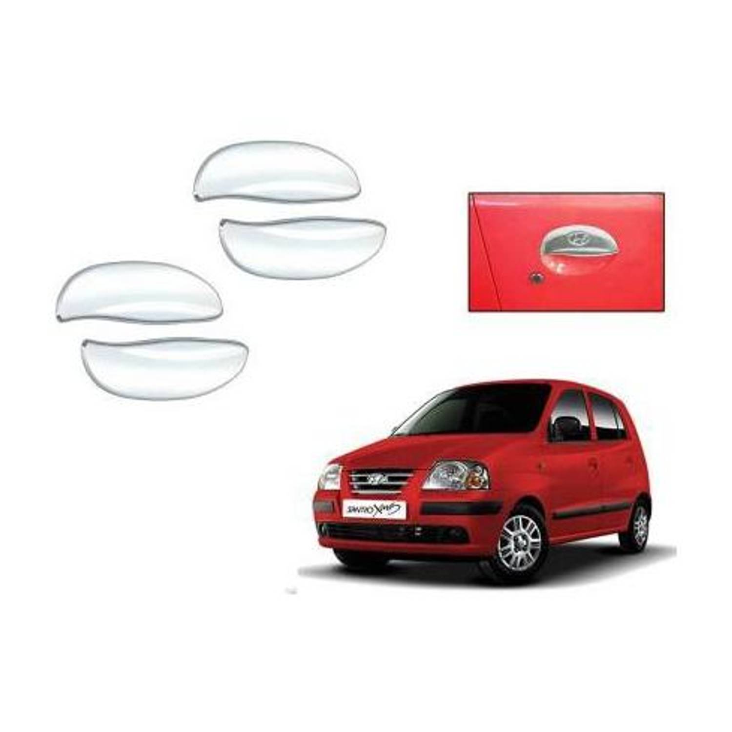 Autxin Exterior Handle Door Latch Chrome Cover Garnish For Xing Chrome Hyundai Santro Xing Side Garnish