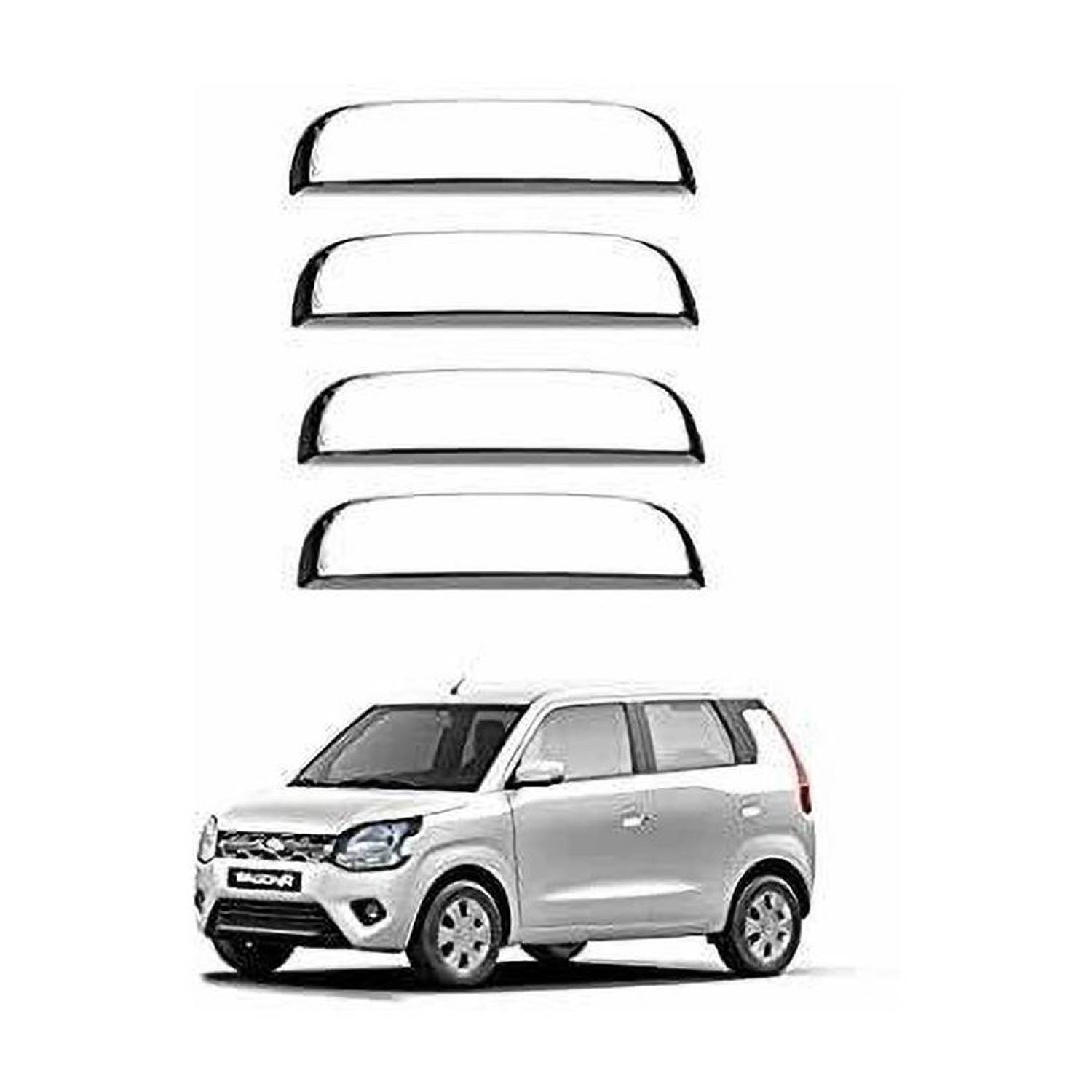 Autxin Exterior Handle Door Latch Chrome Cover Garnish For All WagonR Models Chrome Maruti WagonR Side Garnish