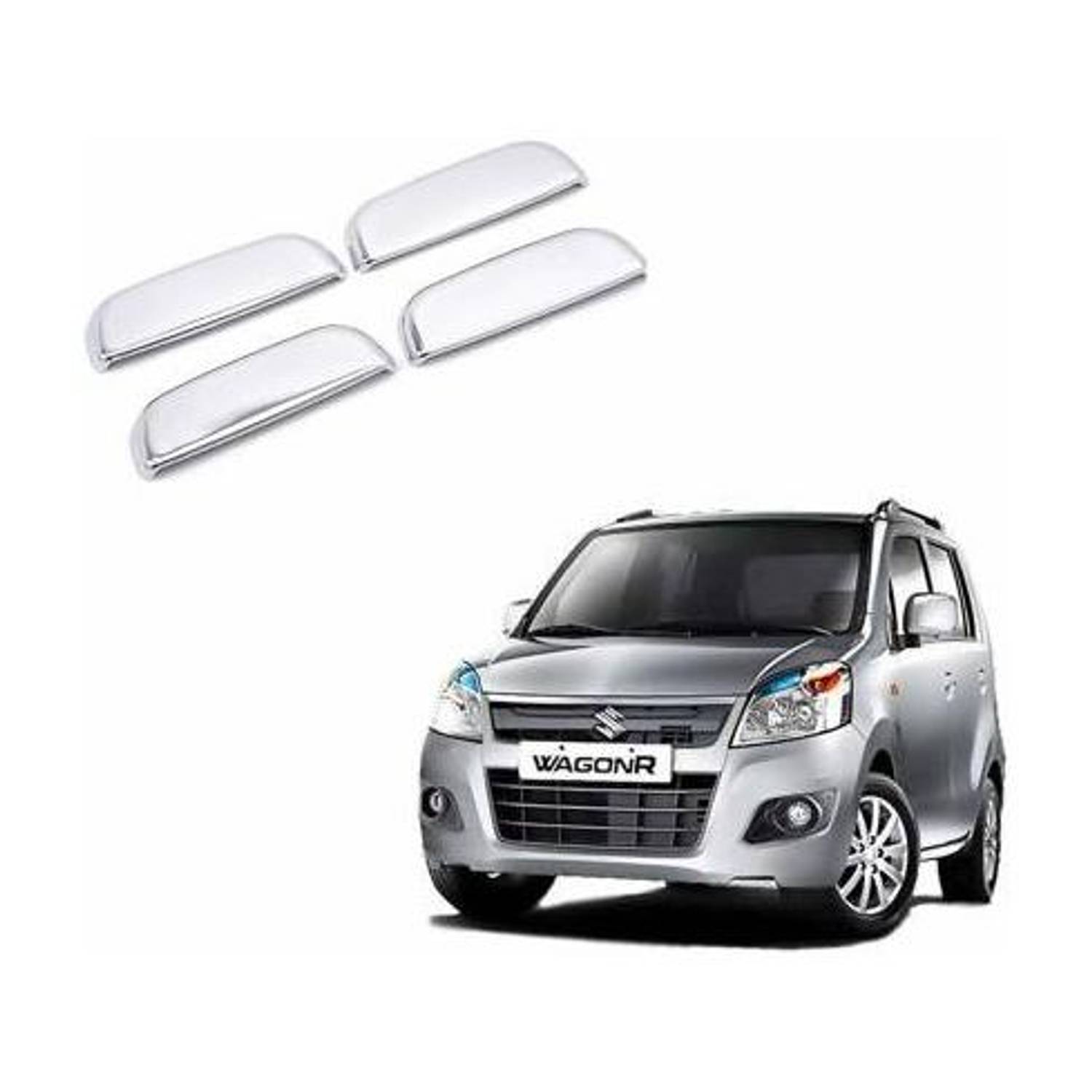 Autxin Exterior Handle Door Latch Chrome Cover Garnish For WagonR Old Model Chrome Maruti WagonR Side Garnish