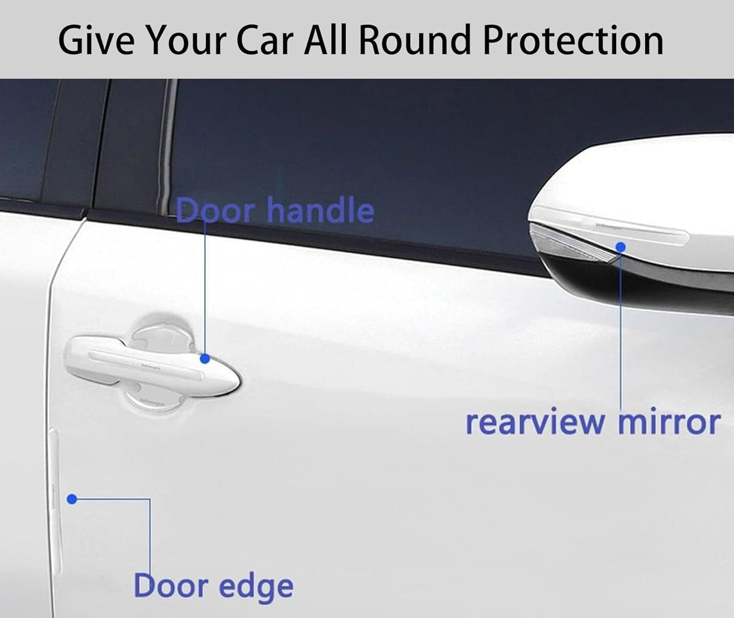 Image of PAHWAAL Car Door Scratch Protection Sticker Finger Guard (PU) transparent Car Grab handle