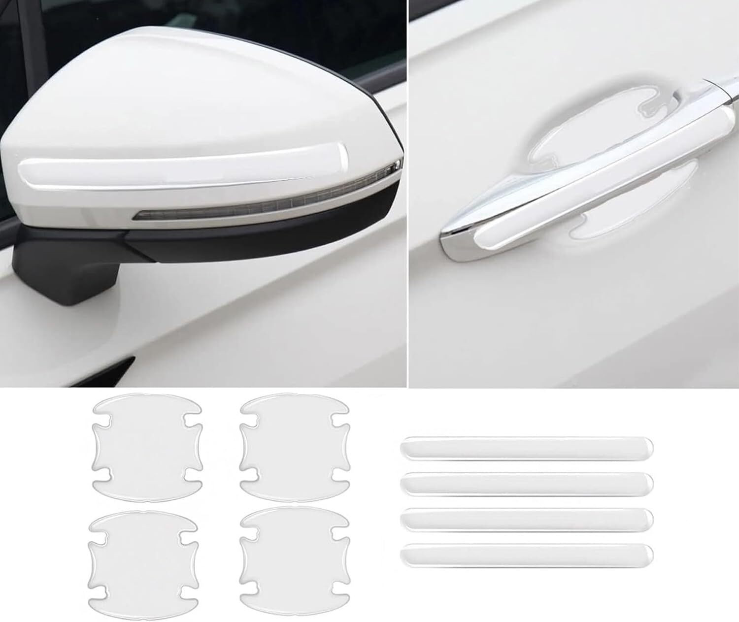 Image of PAHWAAL Car Door Scratch Protection Sticker Finger Guard (PU) transparent Car Grab handle