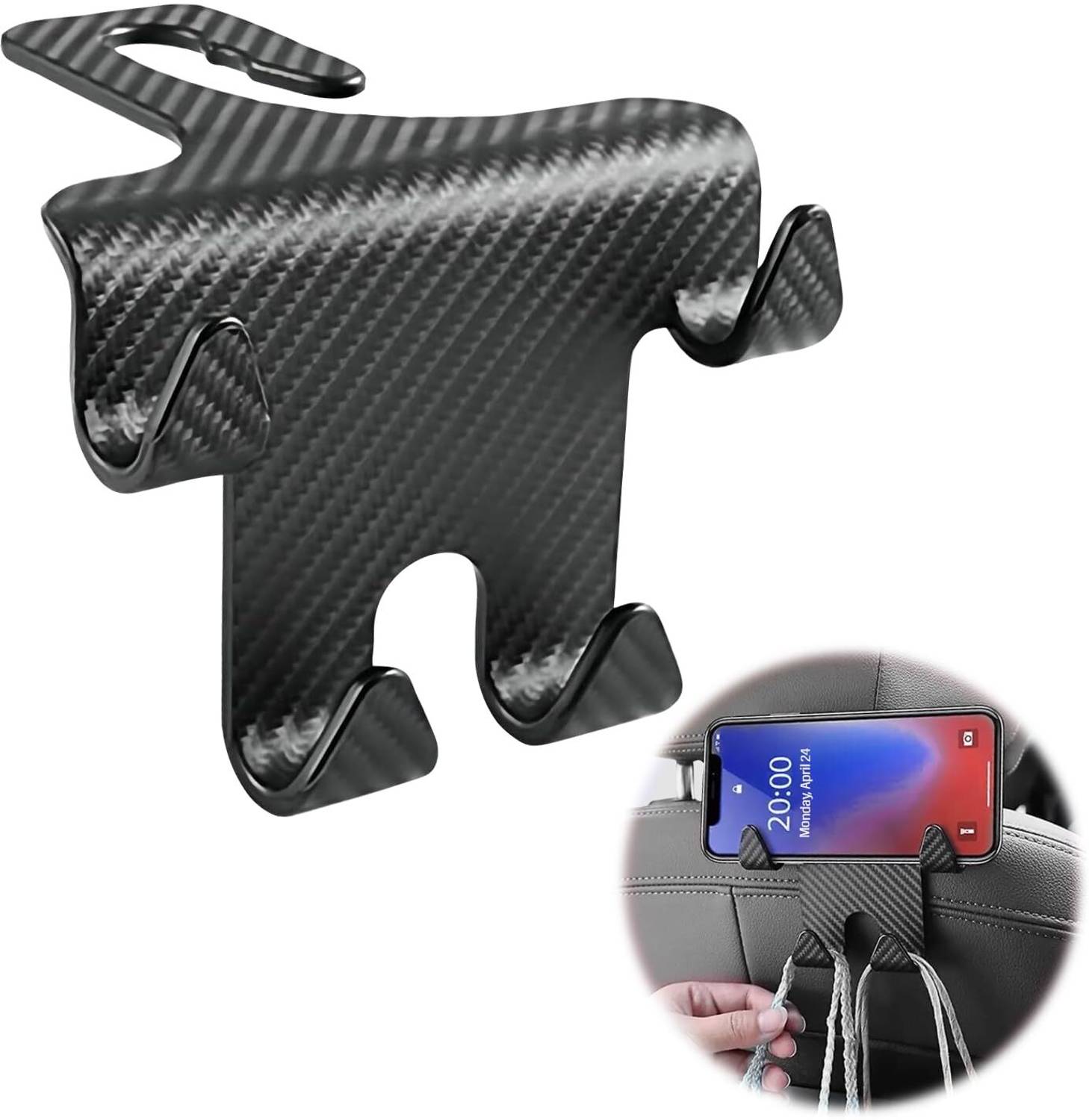 ALLEXTREME Car Backseat Headrest Hook Storage Hanger Phone Holder for Handbag Car Storage Bag & Bin