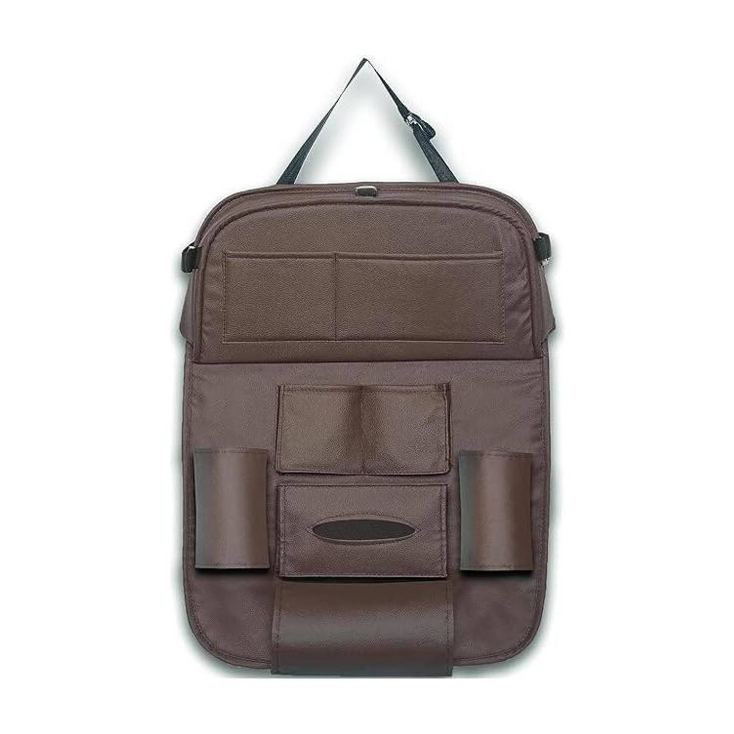 Alisan PU Leather Car Seat Back Organizer Multi Pocket with Tray Travel Storage Bag Car Storage Bag