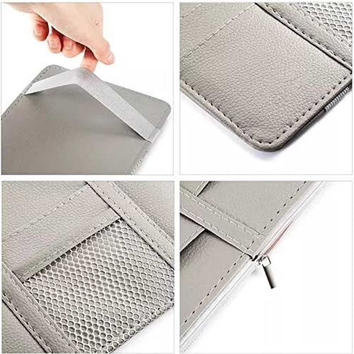 Image of IMPRONOW Car Sun Visor Organizer Sunglas Pen Card Document etc Multi Pocket Storag Holder Car Multi Pocket