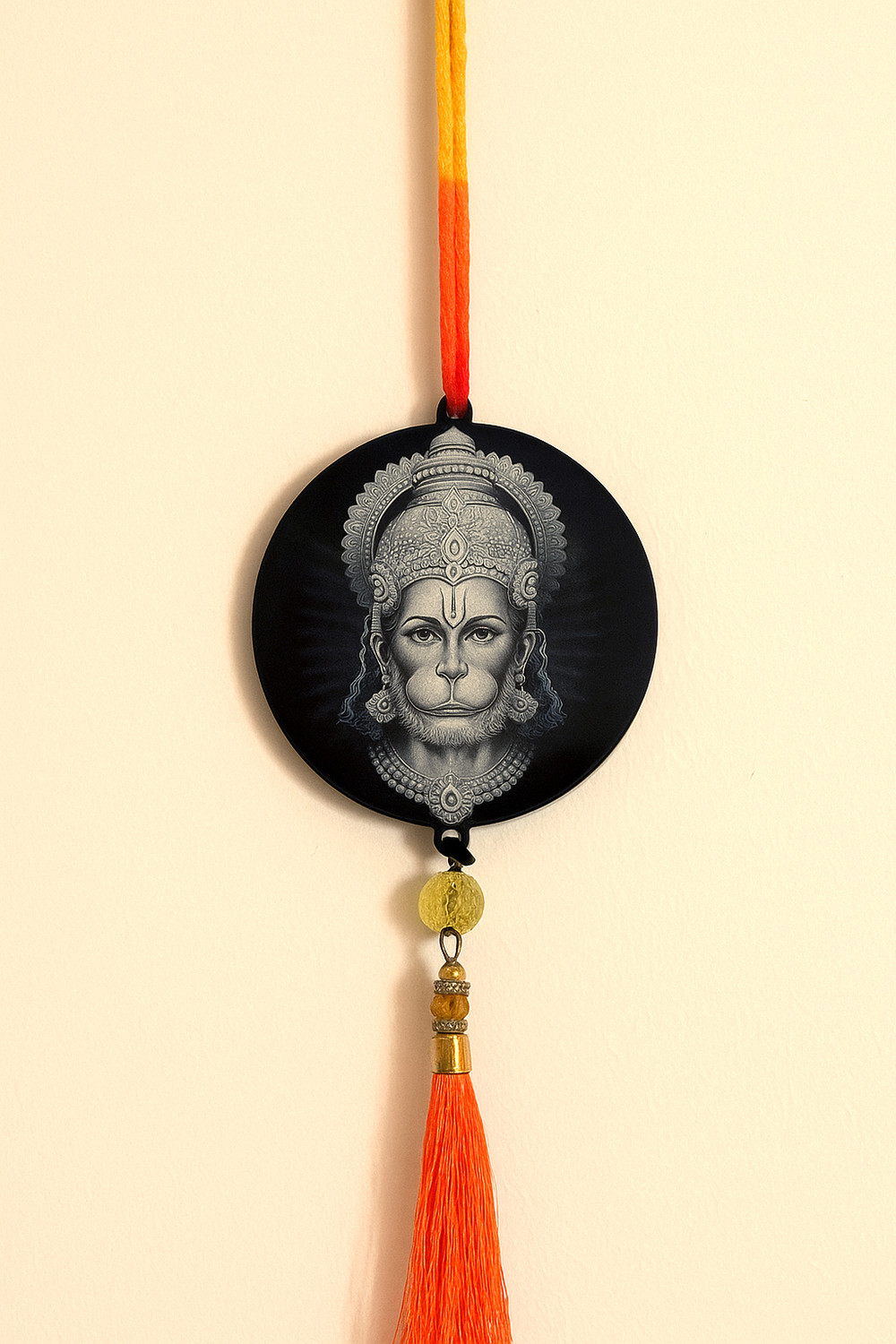 Image of f-studio Hanuman ji Acrylic Car Hanging Double Sided Religious Decor | Laser Engraved Car Hanging Ornament (Pack of 1)