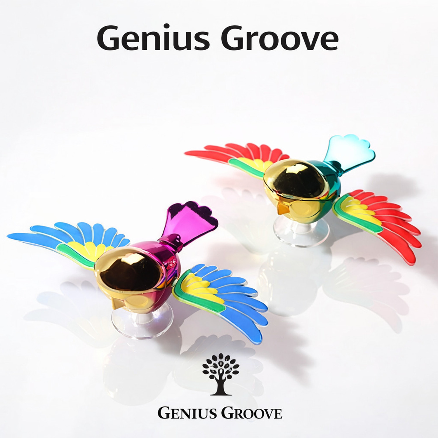Image of GENIUS GROOVE Car Dashboard / Bike Bird Decor with Moving Wings | Cute Interior Accessory Gift Car Hanging Ornament