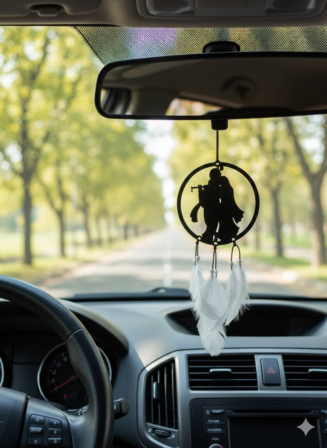 GRGIFTSHOP Lord RadhaKrishna Ji Car Hanging & Home Wall Decoration Car Hanging Ornament