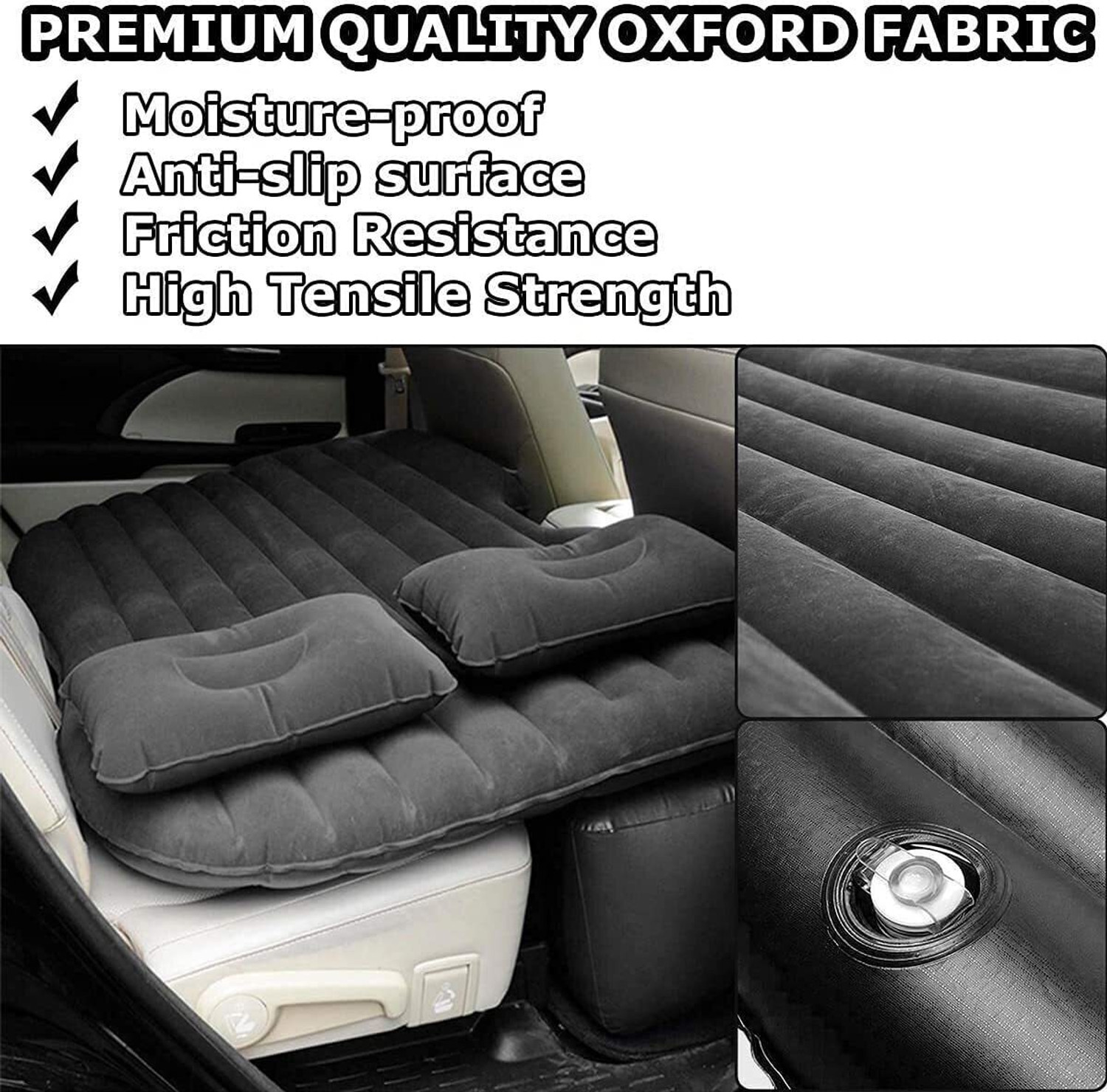 Image of Sasimo Car inflatable accessories Large Size Back Seat Cover Car Air Mattress New Universal Fit Car Inflatable Bed Car Inflatable Bed