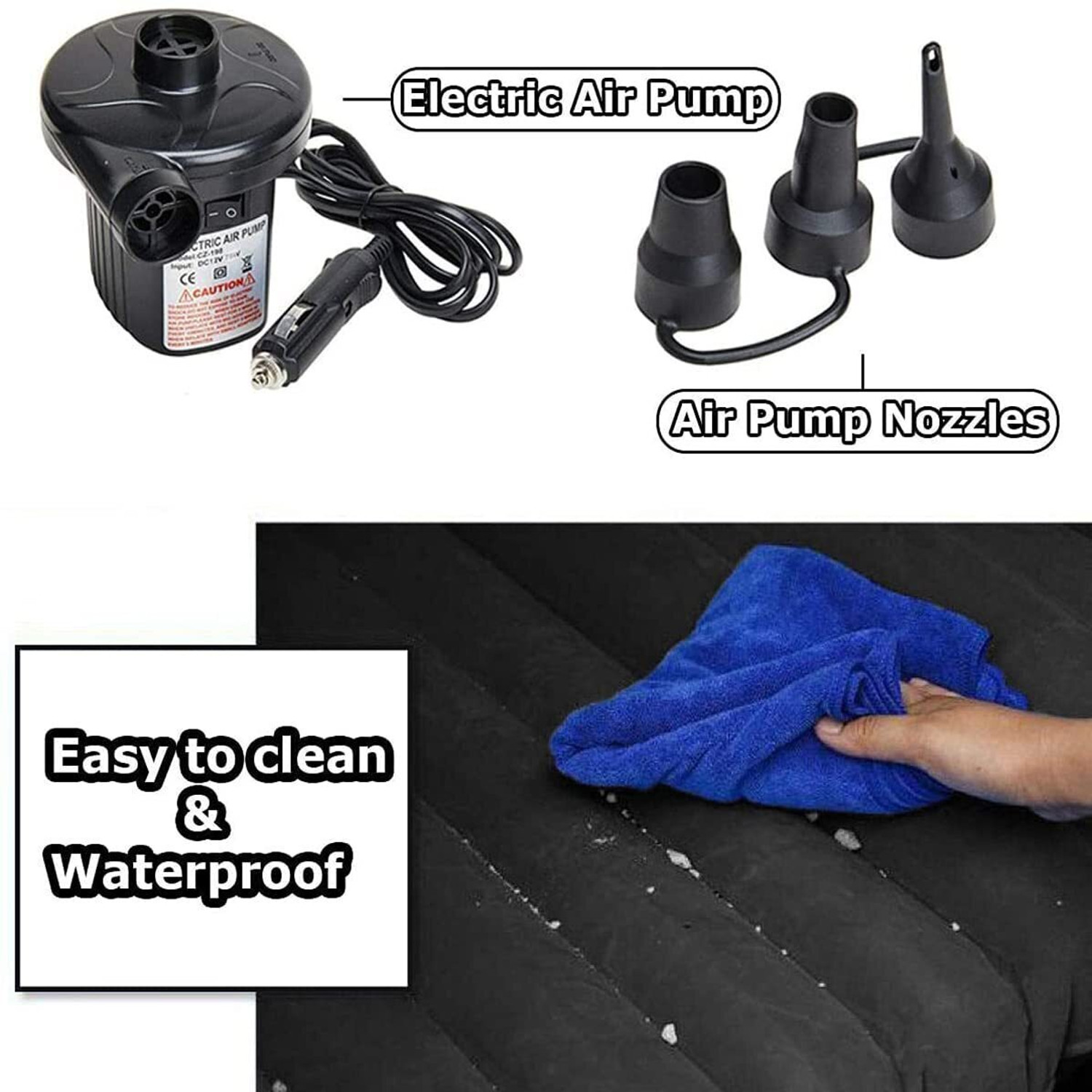 Image of Sasimo Car inflatable accessories Large Size Back Seat Cover Car Air Mattress New Universal Fit Car Inflatable Bed Car Inflatable Bed