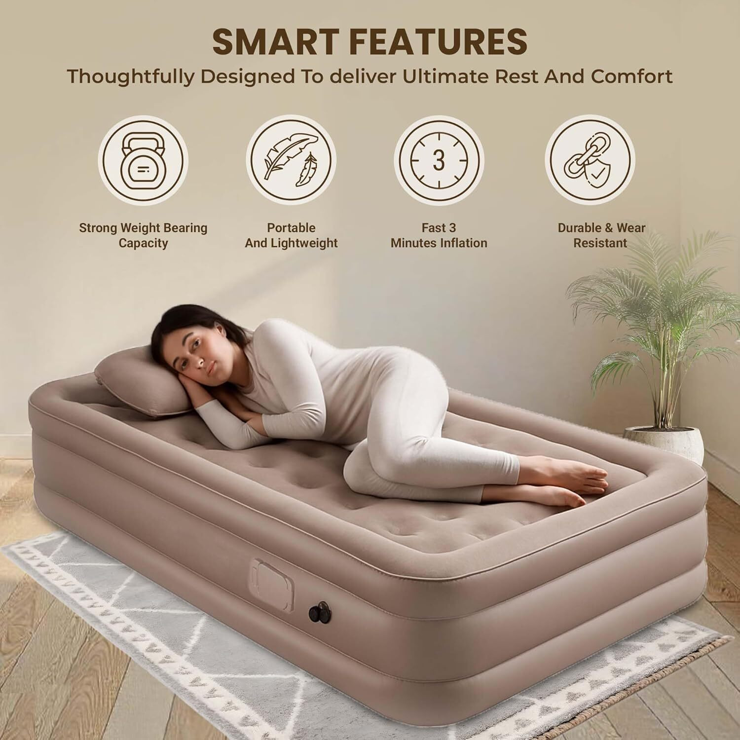 Image of VYNEX TravelRest Inflatable Air Bed Inflatable Bed