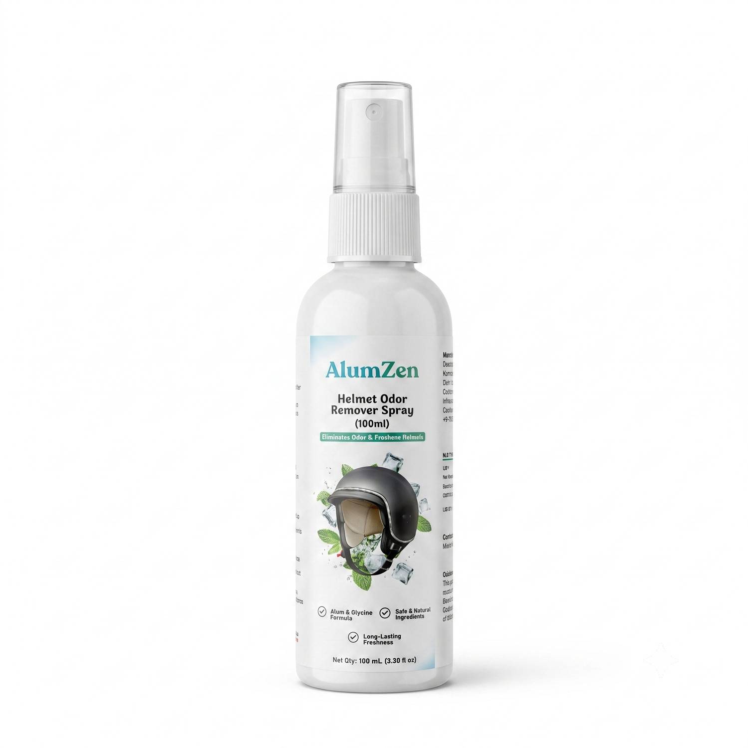 Alumzen Alum Based Helmet Bad Odor Remover Spray for Bike Helmets Vehicle Interior Cleaner