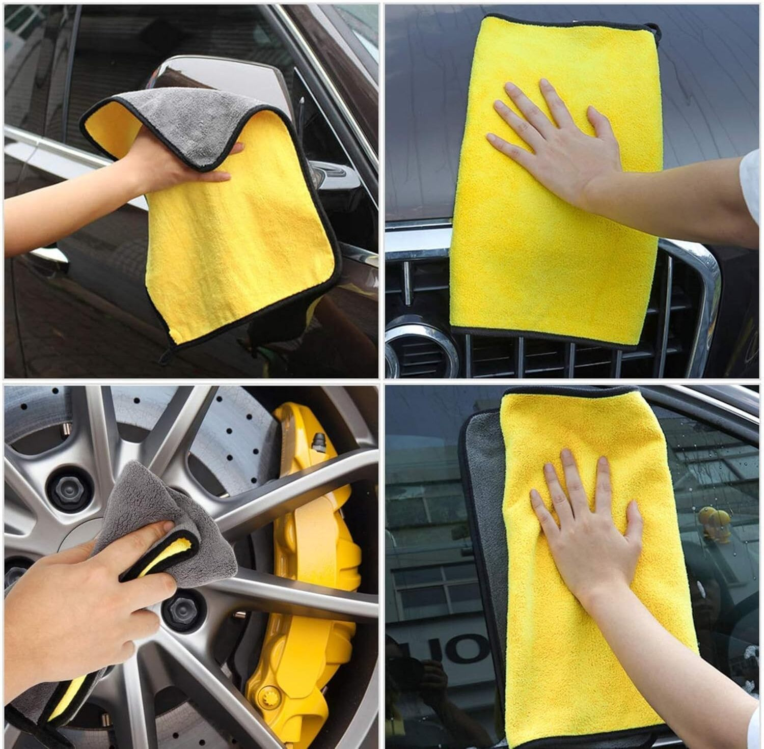 Image of Bluejack 05 Pcs SetComplete Car Cleaning Kit Duster, Brushes, Cloth & AC Brush Wet and Dry Duster