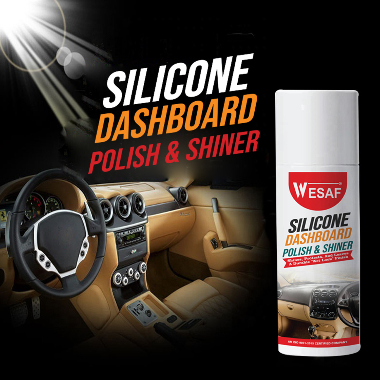 Image of wesaf Silicone Dashboard Shiner Spray Grade 7200 Vehicle Interior Cleaner