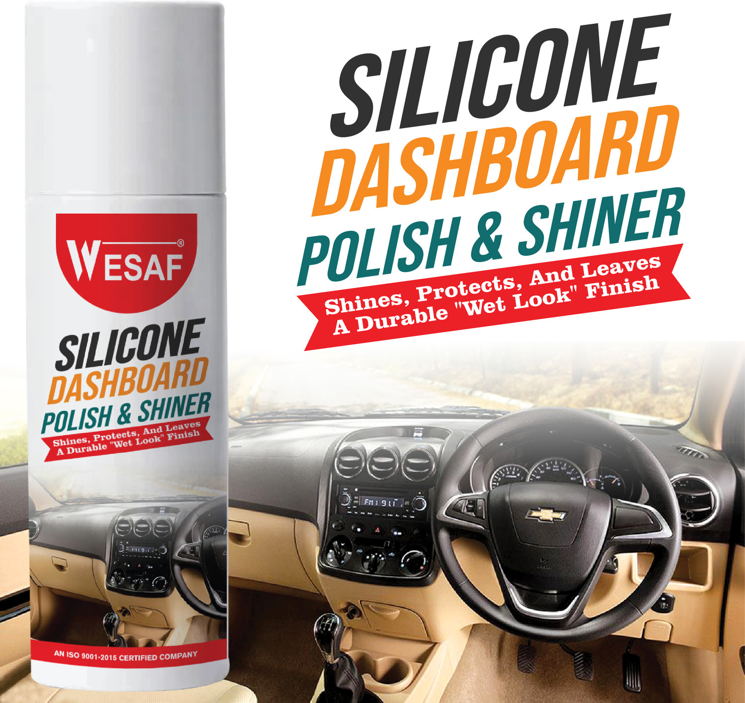 Image of wesaf Silicone Dashboard Shiner Spray Grade 7200 Vehicle Interior Cleaner
