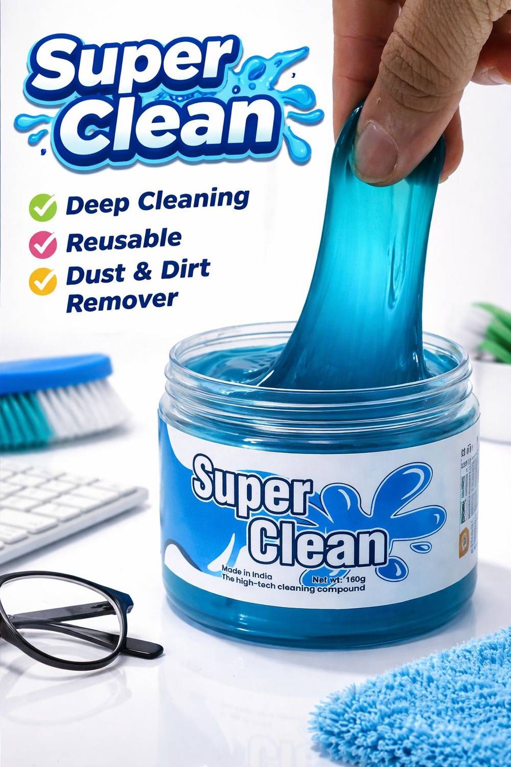 Autoscience Super Clean Gel for Car Interior, Keyboard & Electronics Cleaning Vehicle Interior Cleaner