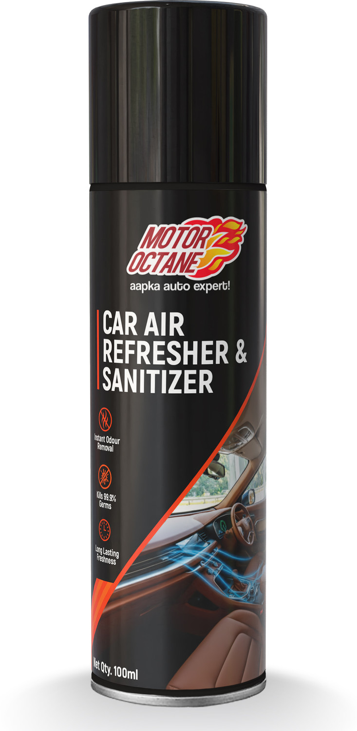 Image of MOTOROCTANE Car Air Refresher & Sanitizer Spray AC Disinfectant, Sanitizes Cabin, New Car Smell - Citrus Fragrance Vehicle Interior Cleaner