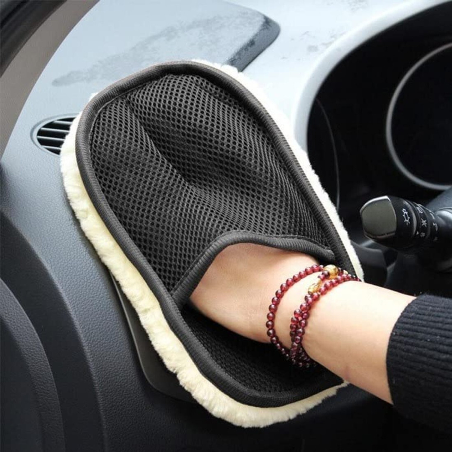 Image of JUNJULA 8PCS CAR DUSTER, CAR BRUSH, MICROFIBER TOWEL & GLOVES, CAR CLEANER J5486 Vehicle Interior Cleaner