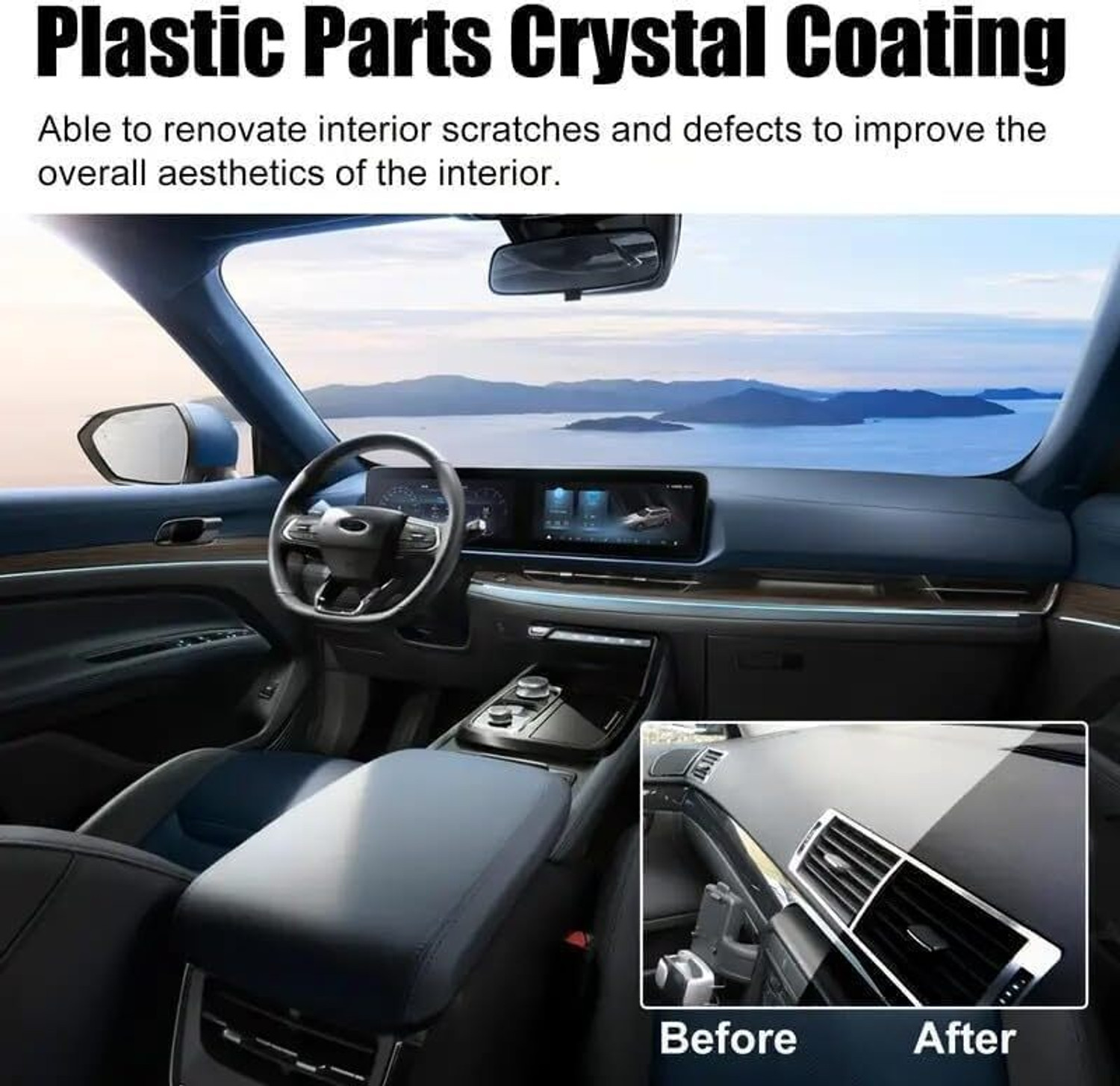 Image of kroywen Liquid Car Polish for Bumper, Dashboard, Exterior, Tyres, Chrome Accent, Headlight, Leather, Windscreen