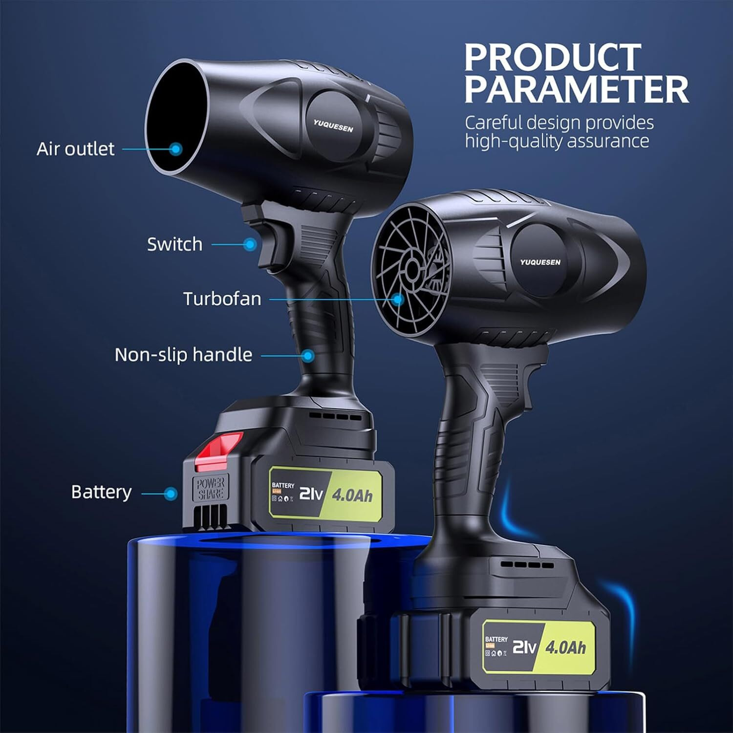Image of shukan enterprise High-Performance Car Jet Blower for Fast Drying Powerful Air Booster Car Dryer Air Blower Blower Speed Regulation Jet Dry Blower Vehicle Interior Cleaner