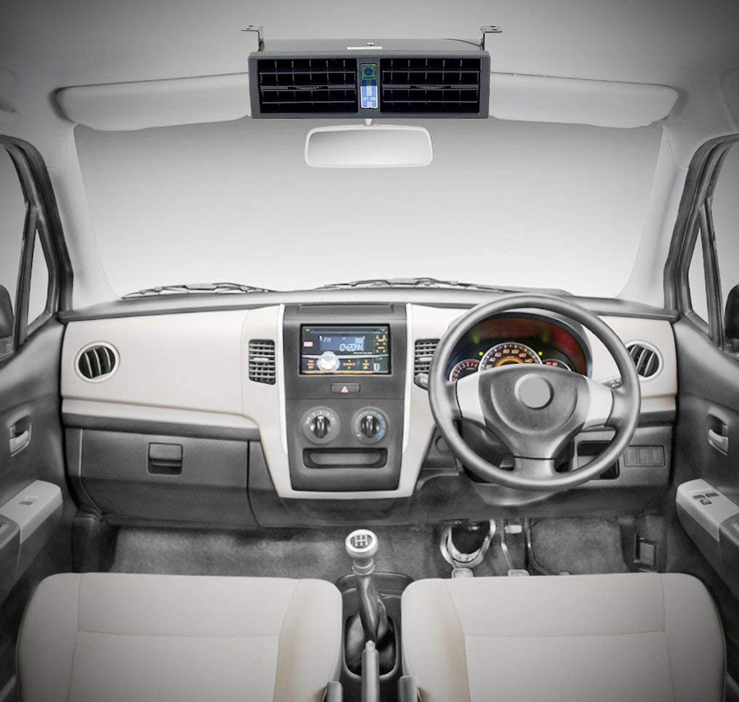 Image of Rhtdm Jet Air Car A /C Air Circulating Roof Fan Unit Black For Omni Car Interior Fan