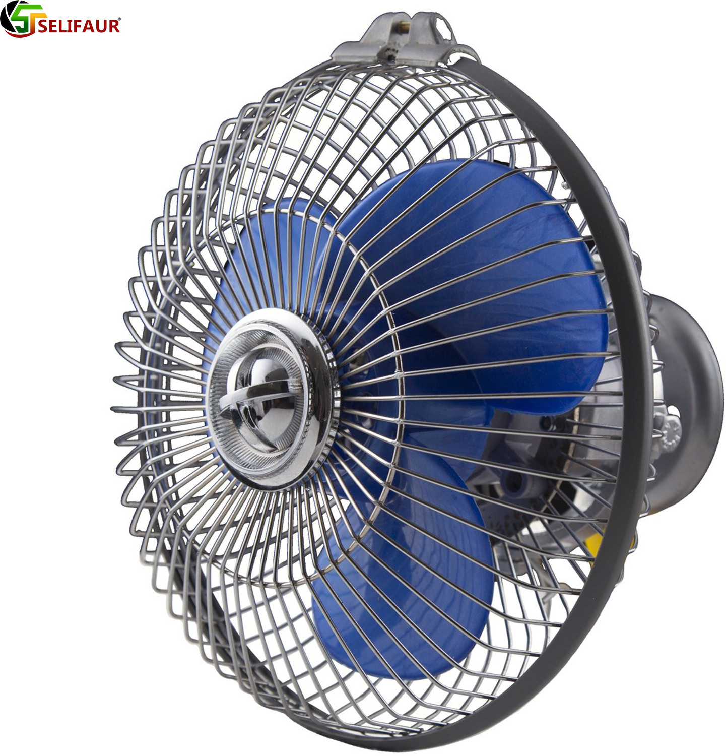 Image of Selifaur 9 inch /12 volt Dc / Full Metal Body Electric Fan for Car, Auto, Boat, Truck, Bus Car Interior Fan