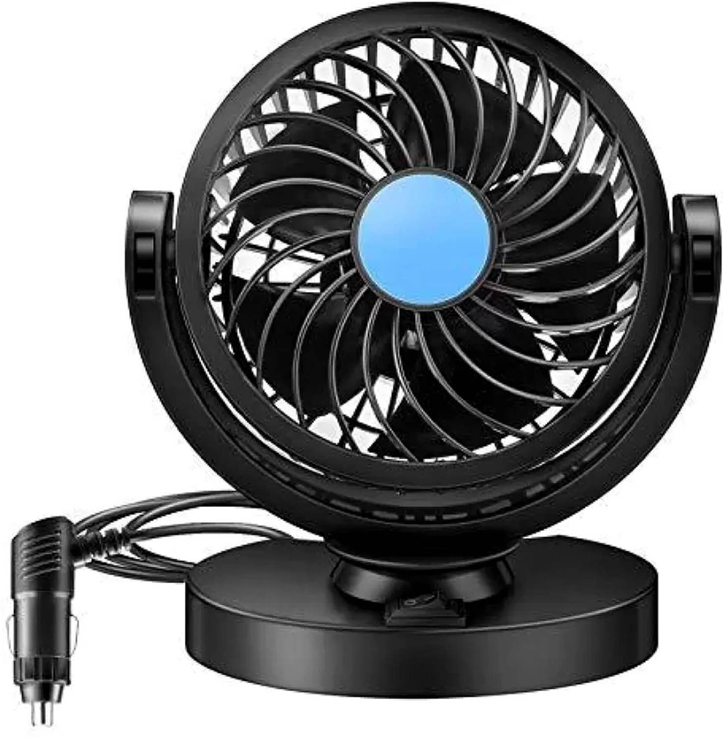 Ajeetech Imported 12V DC Electric Universal Car Single Head Fan for Dashboard Car Interior Fan