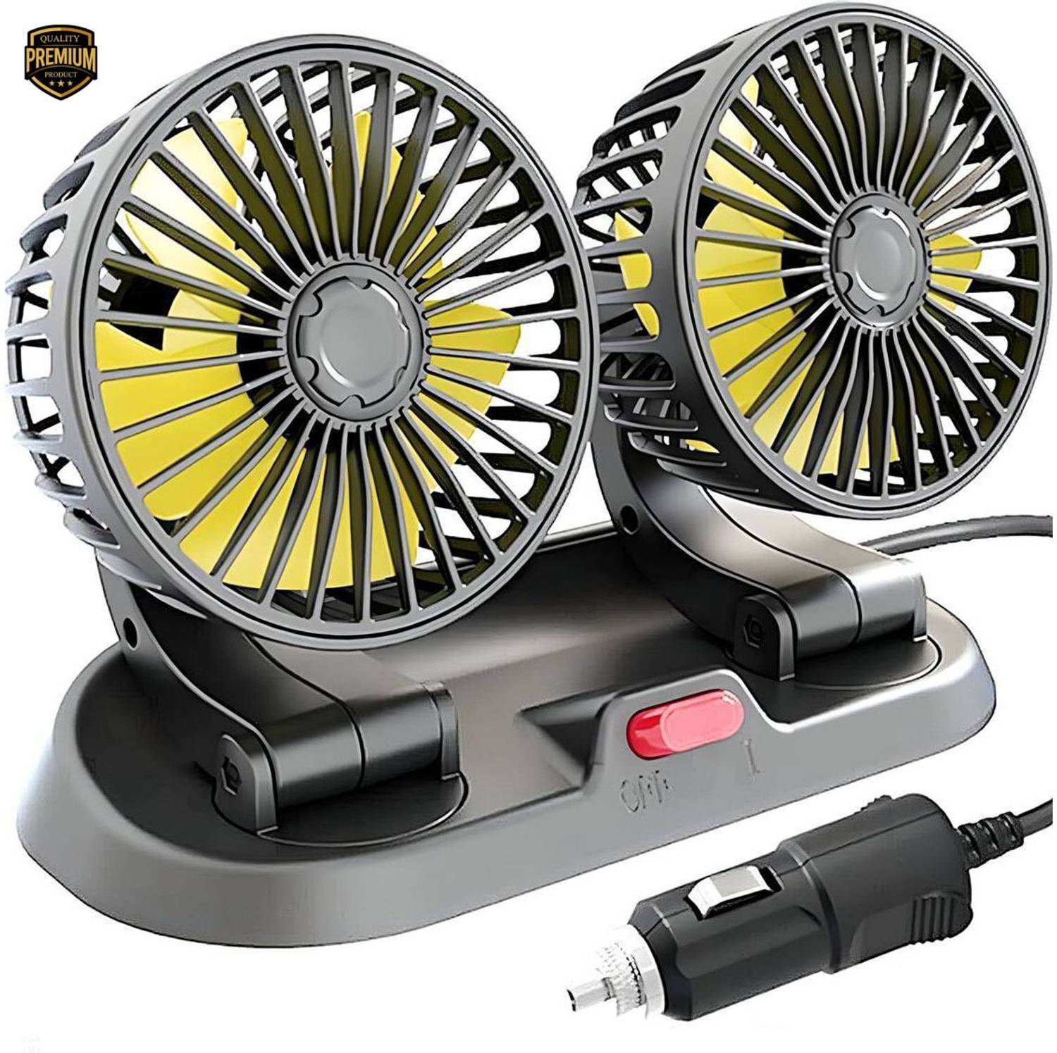 Ascension High Speed Moveable head Car Cooling Fan 12V With 360 Degree -AX1589 Car Interior Fan