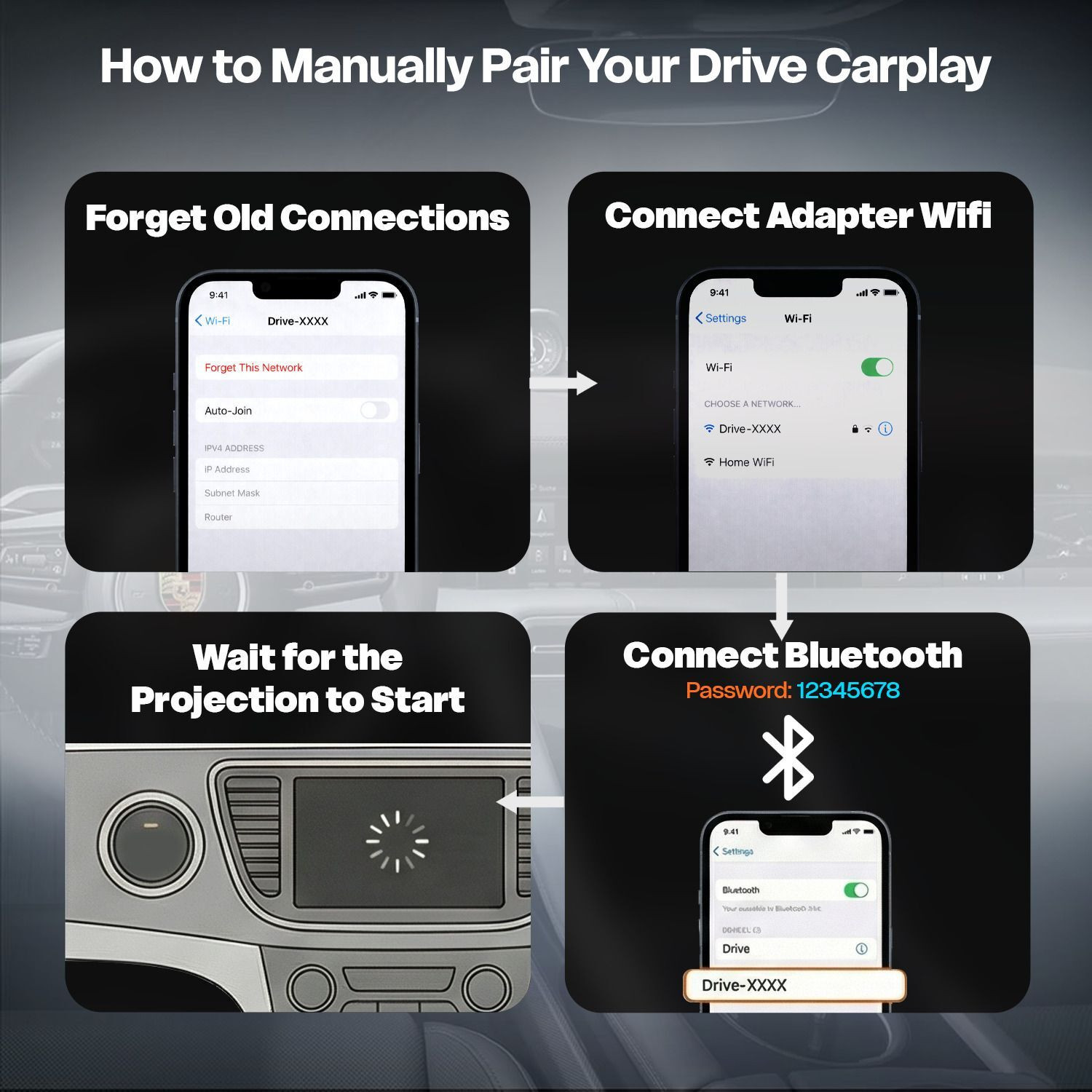 Image of AMKETTE v5.0 Car Bluetooth Device with Adapter Dongle, Audio Receiver