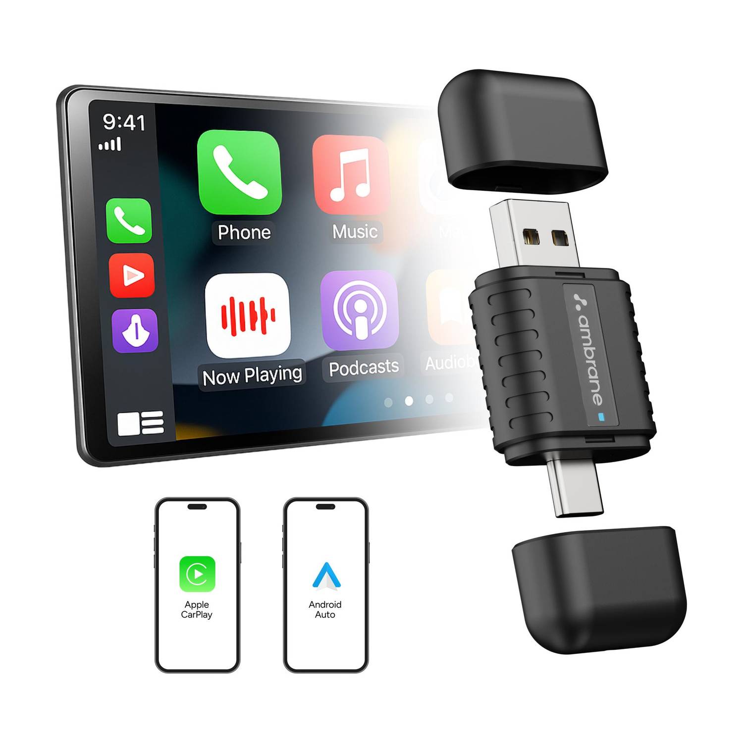 Ambrane v5.0 Car Bluetooth Device with Audio Receiver