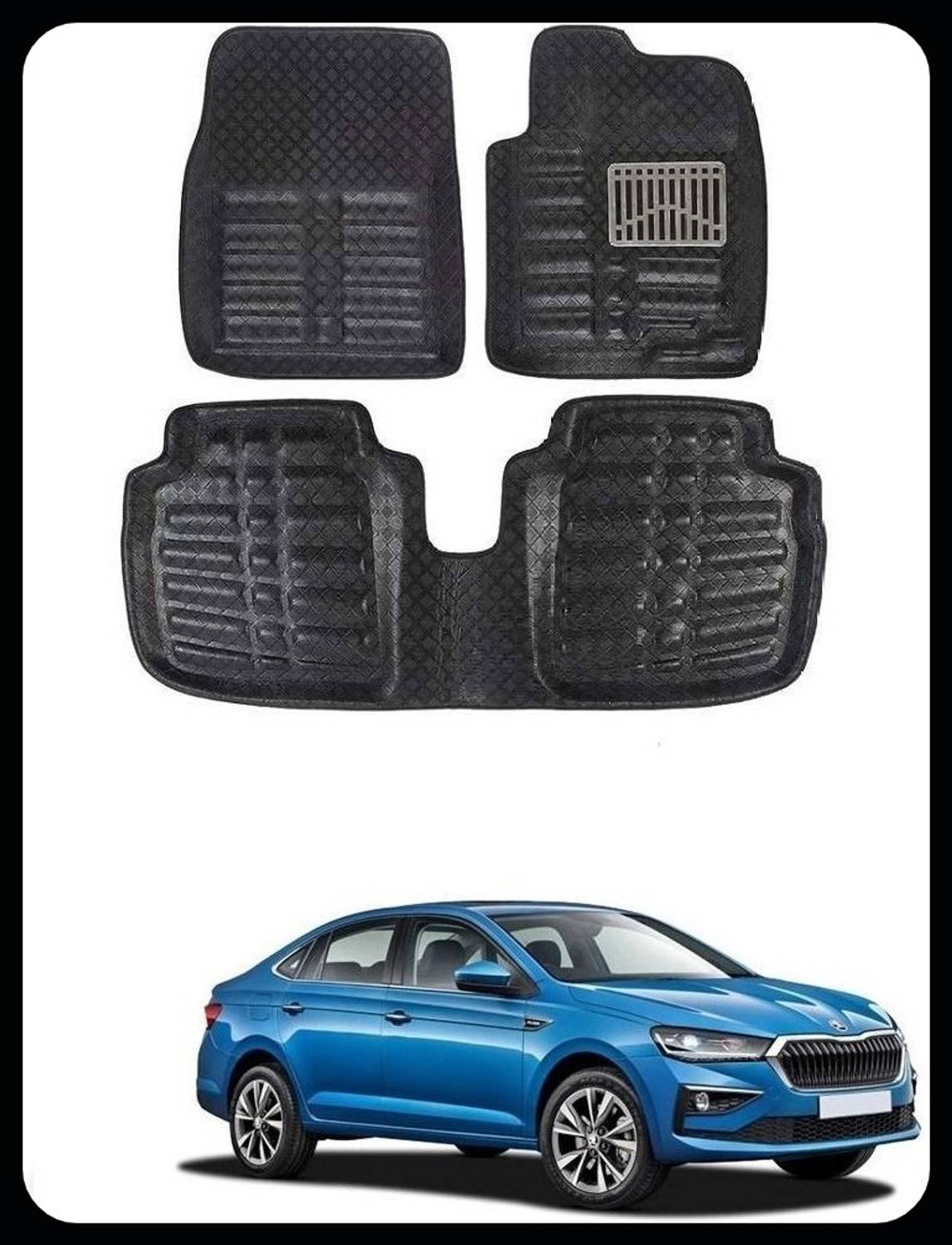 Arnejaa Polyutherine 3D Mat For Skoda Slavia