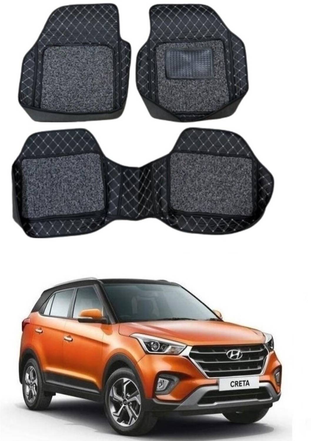 arneja trading company Leatherite 7D Mat For  Hyundai Creta