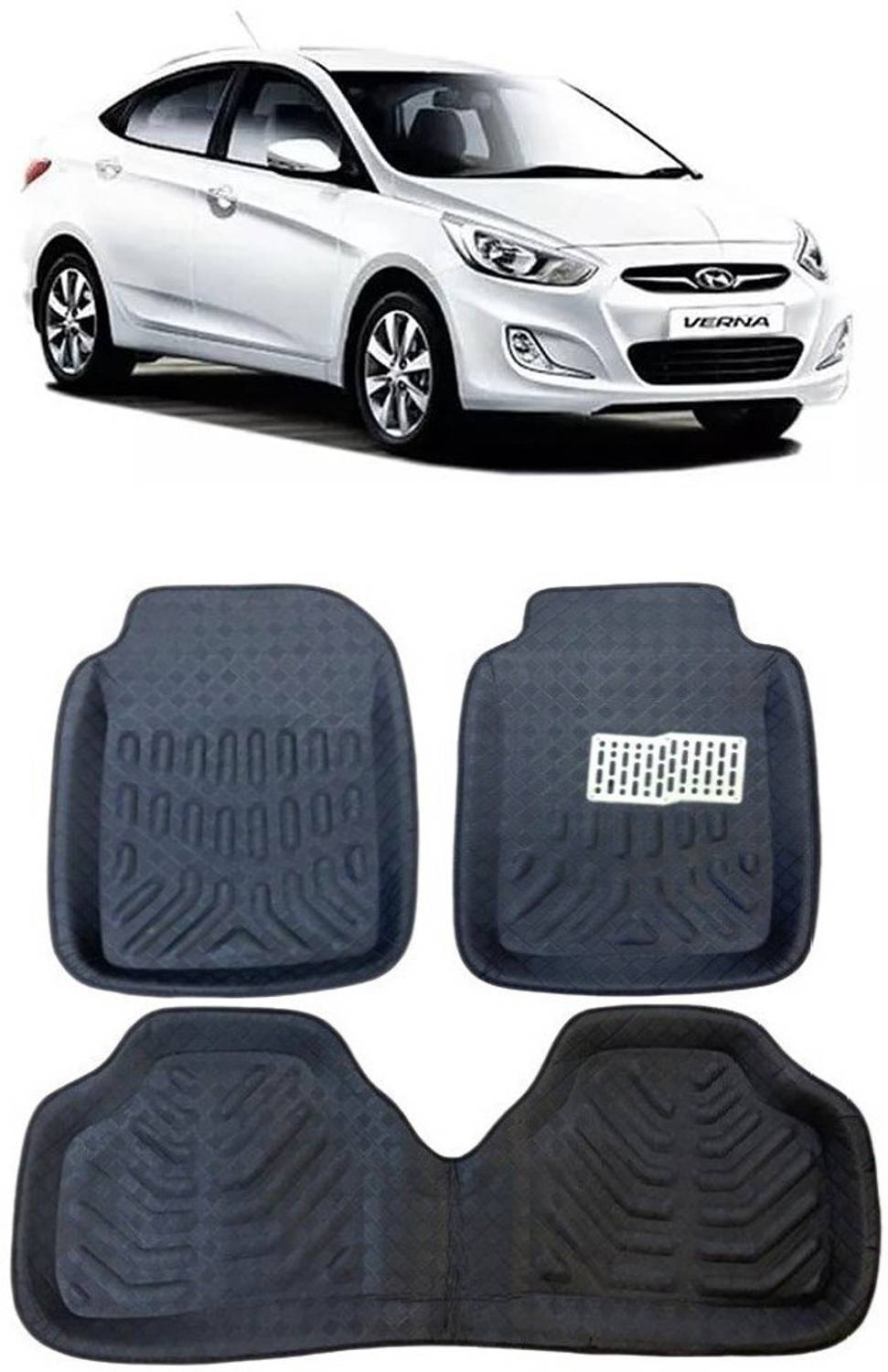 ARNEJA Polyutherine 3D Mat For Hyundai Verna Fluidic