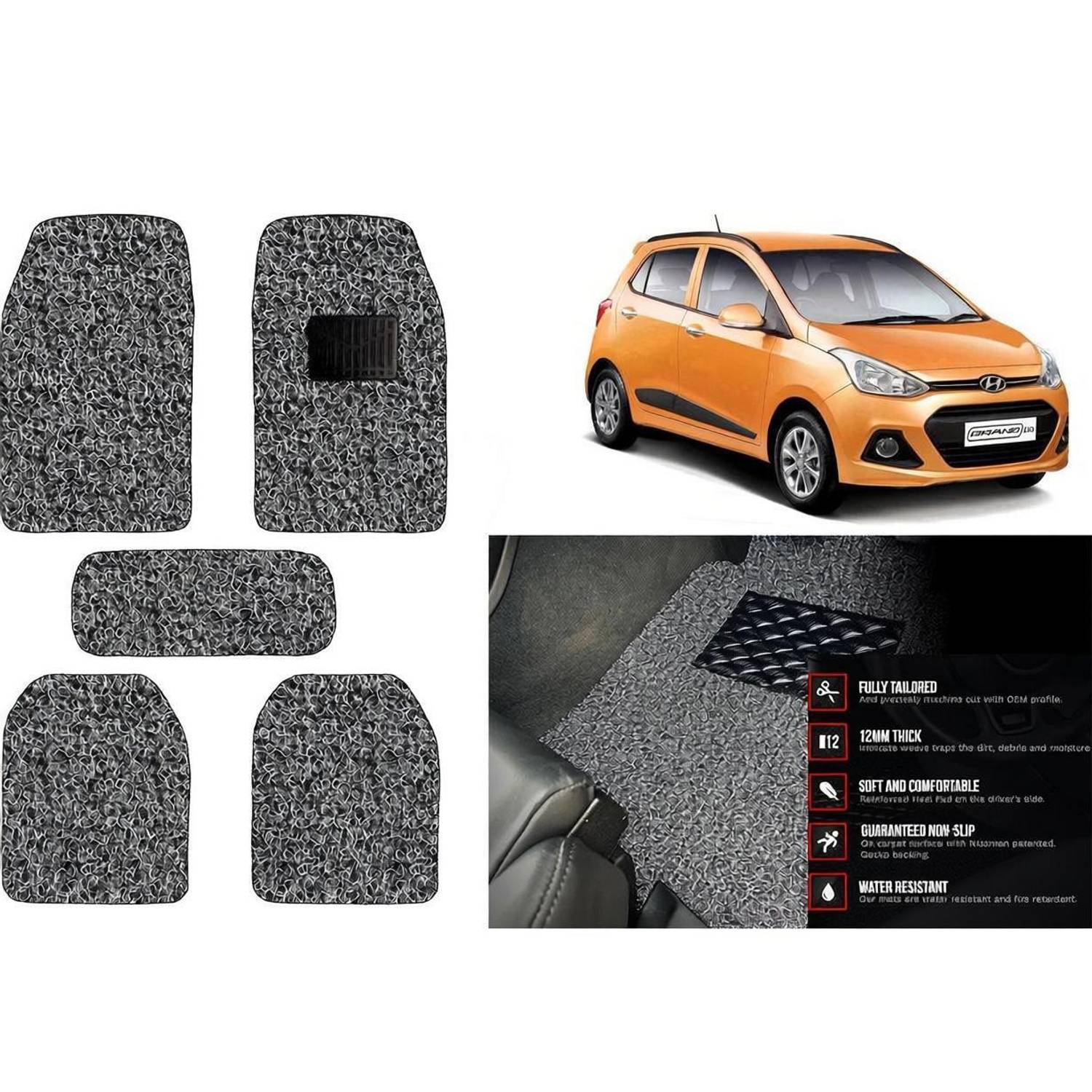 Auto Kite Plastic, PVC Standard Mat For Hyundai Grand i10