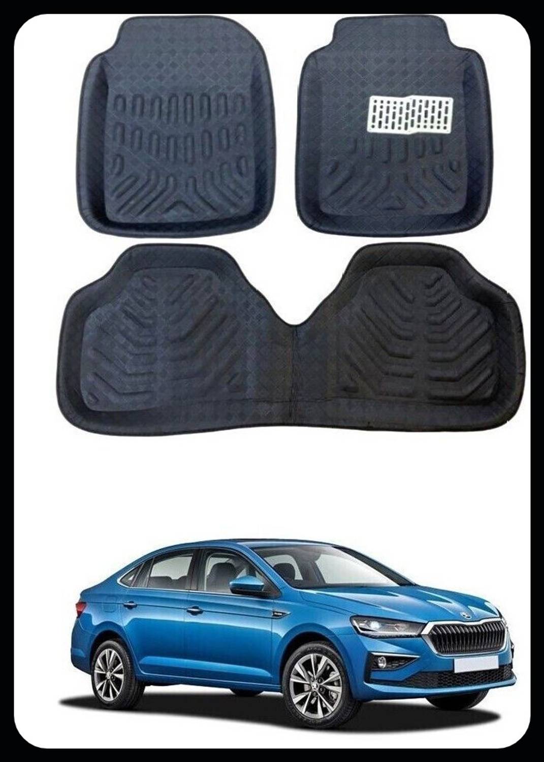 Arnejaa Polyutherine 3D Mat For  Skoda Slavia