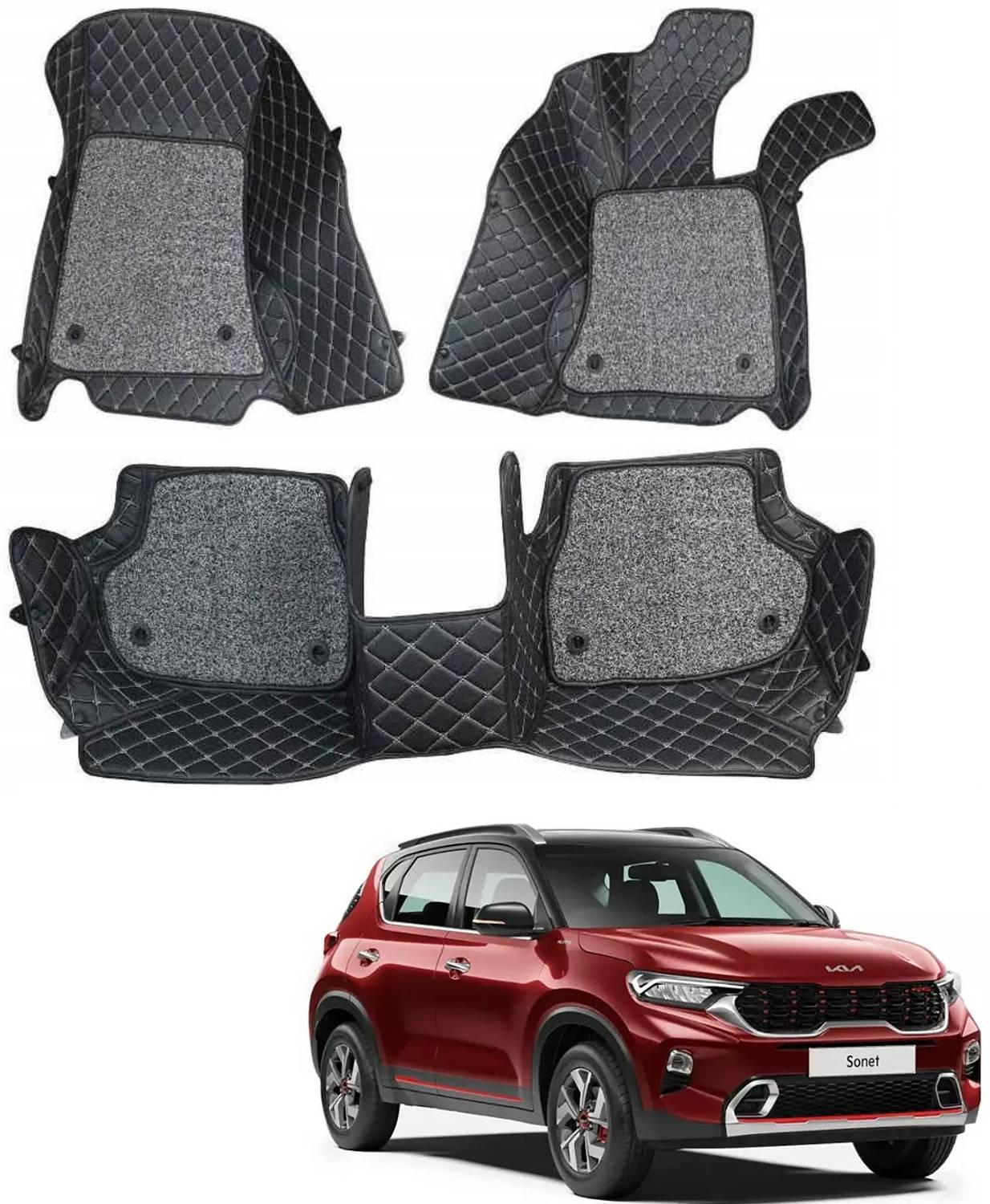 arneja trading company Leatherite 7D Mat For  Kia Sonet