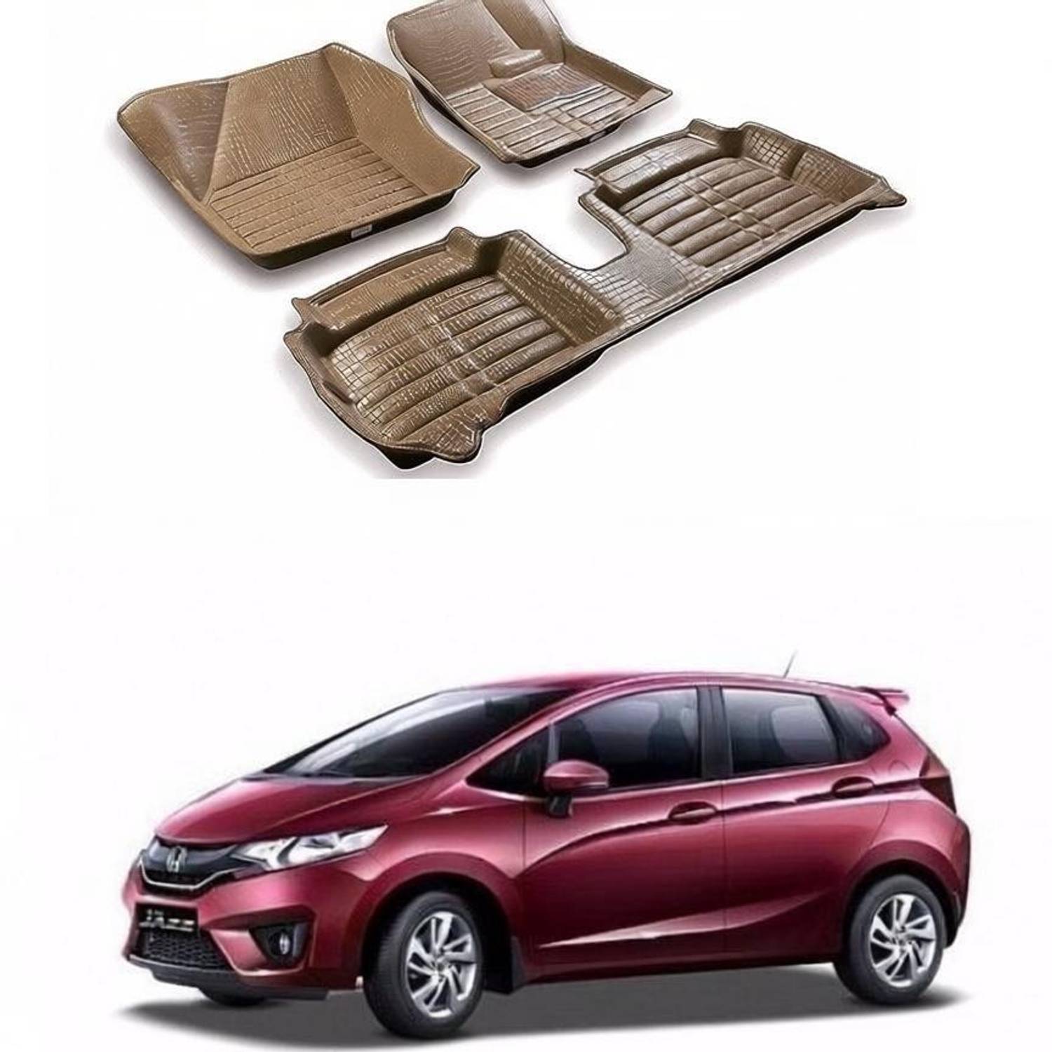 AUTOGARH Plastic 5D Mat For  Honda Jazz