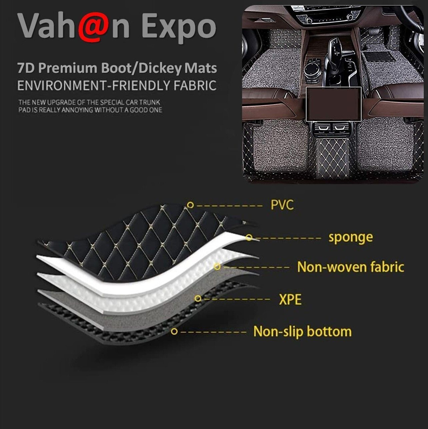 Image of Drizon Leatherite 7D Mat For Mahindra XUV 3XO