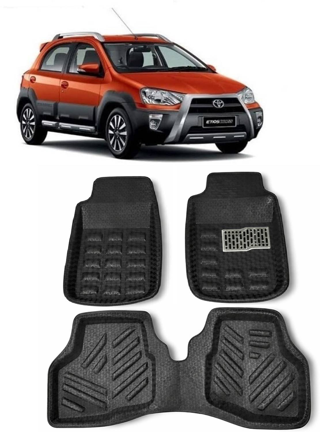 ARNEJA Polyutherine 3D Mat For Toyota Etios Cross